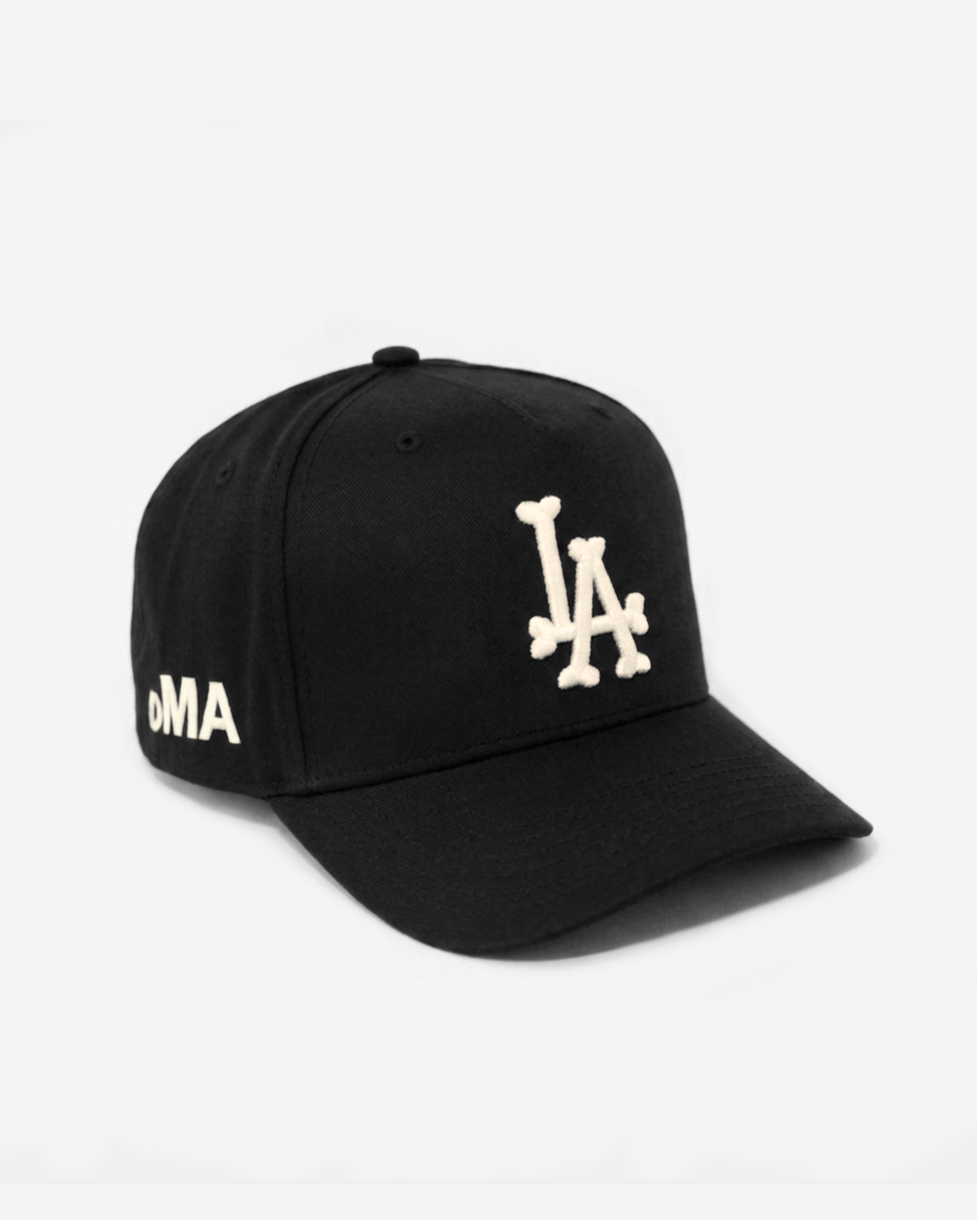 LoS ANGELES BoNES HAT CURVED BRIM (BLK/CREAM)