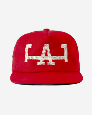 LoS ANGELES CHAIN STITCH HAT (RED)