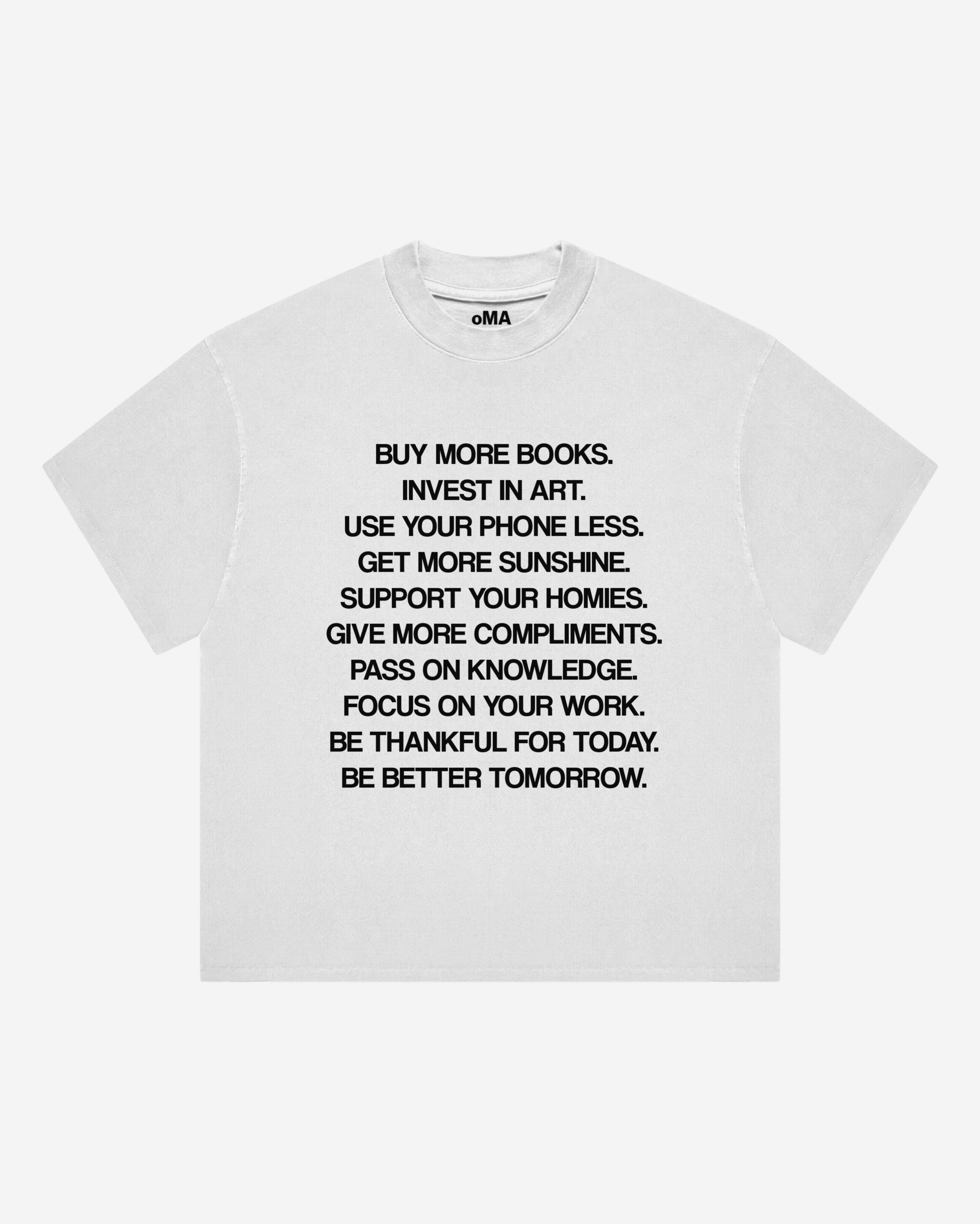 oMA RULES T-SHIRT (WHITE)