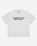 MIND IS THE GUN T-SHIRT (WHITE)