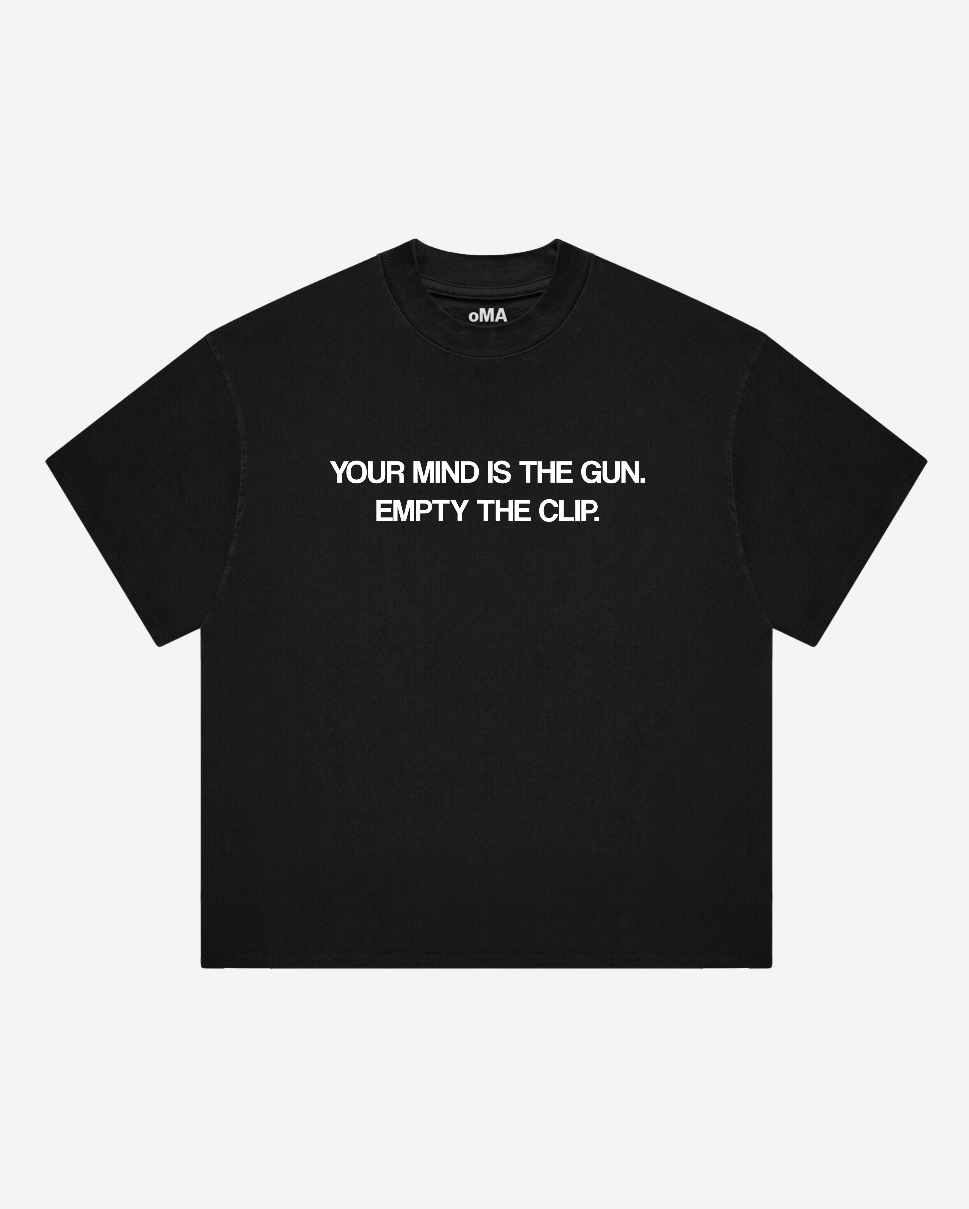 MIND IS THE GUN T-SHIRT (BLACK)