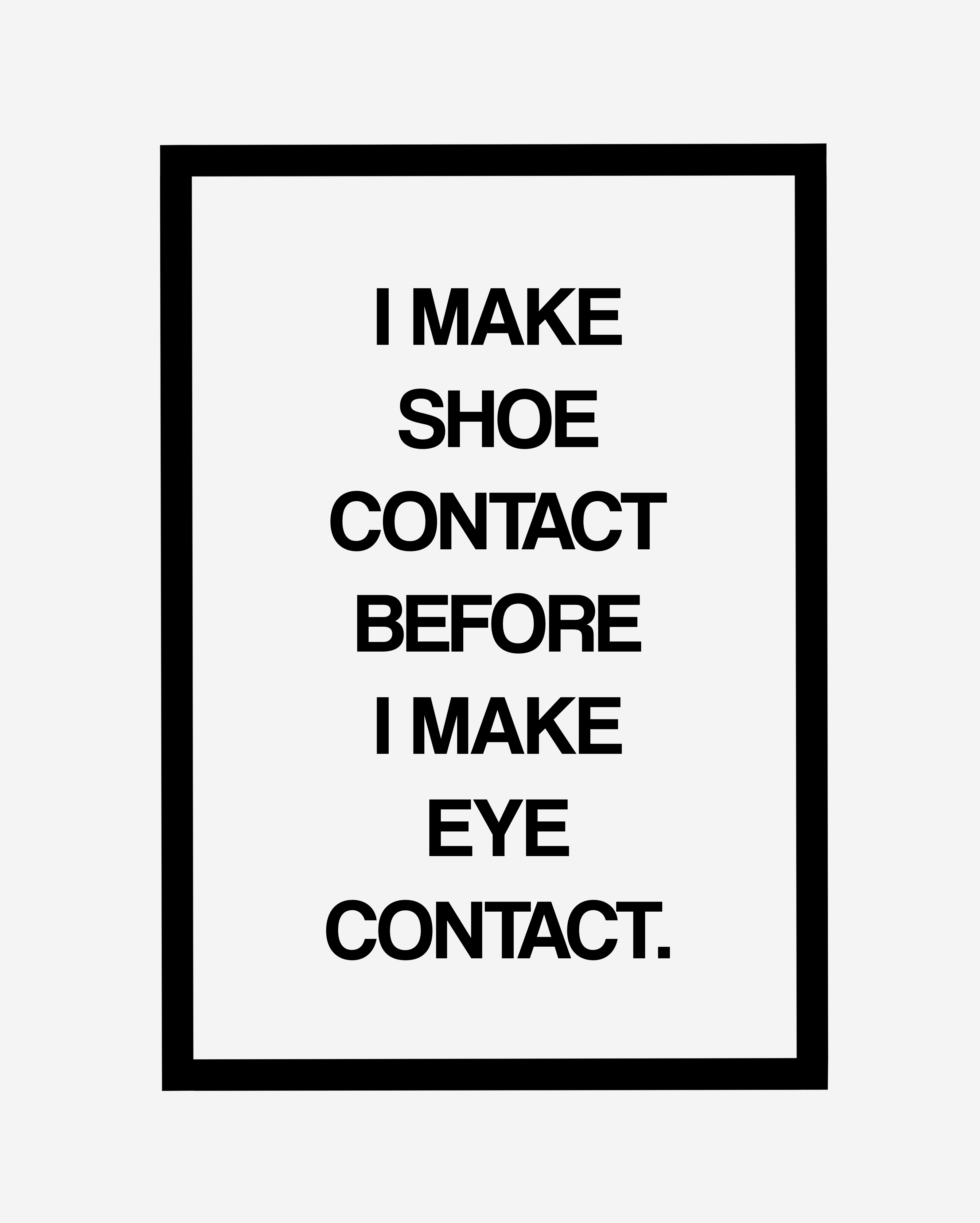 SHoE CoNTACT ART PRINT