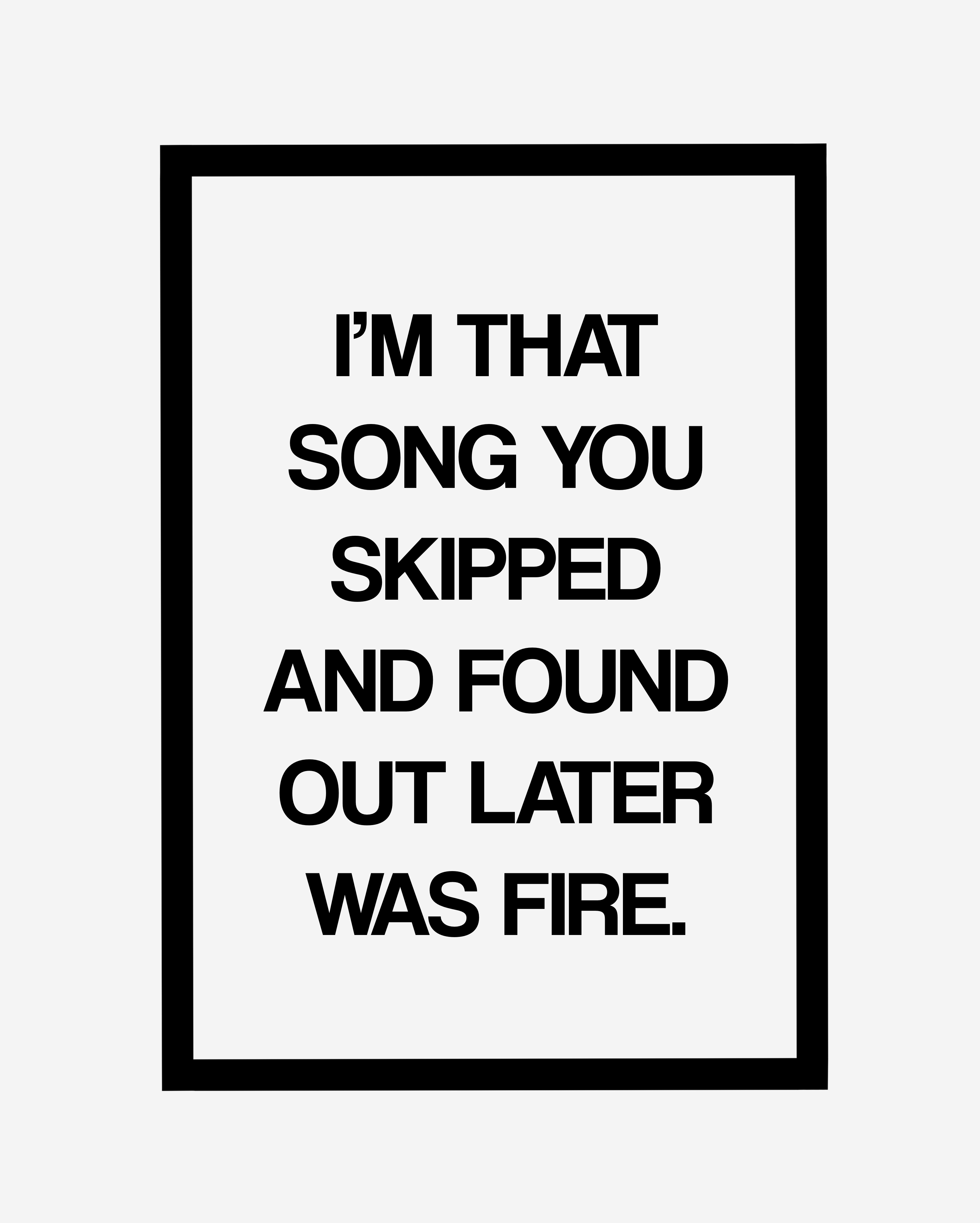 FIRE SoNG ART PRINT