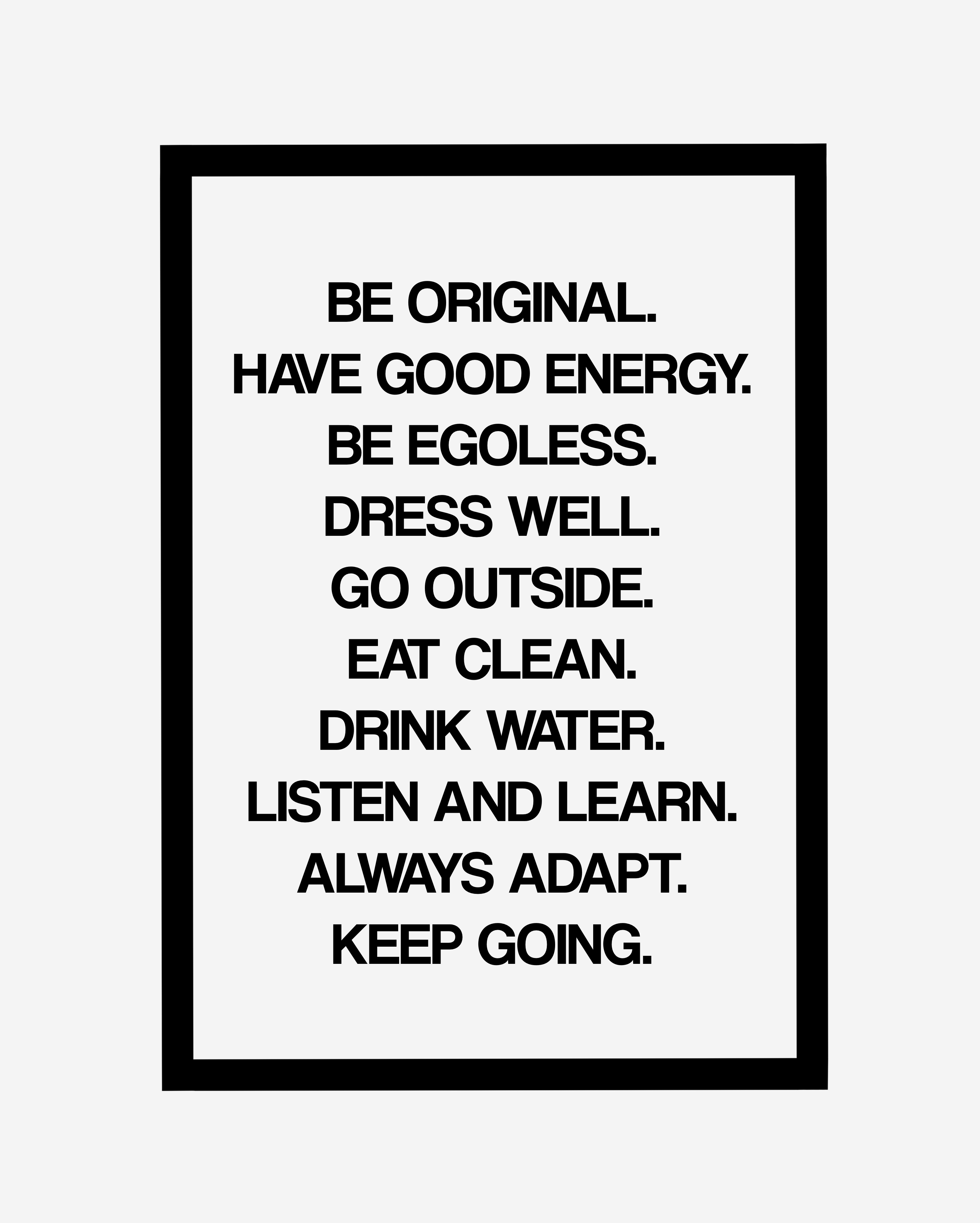 BE oRIGINAL ART PRINT