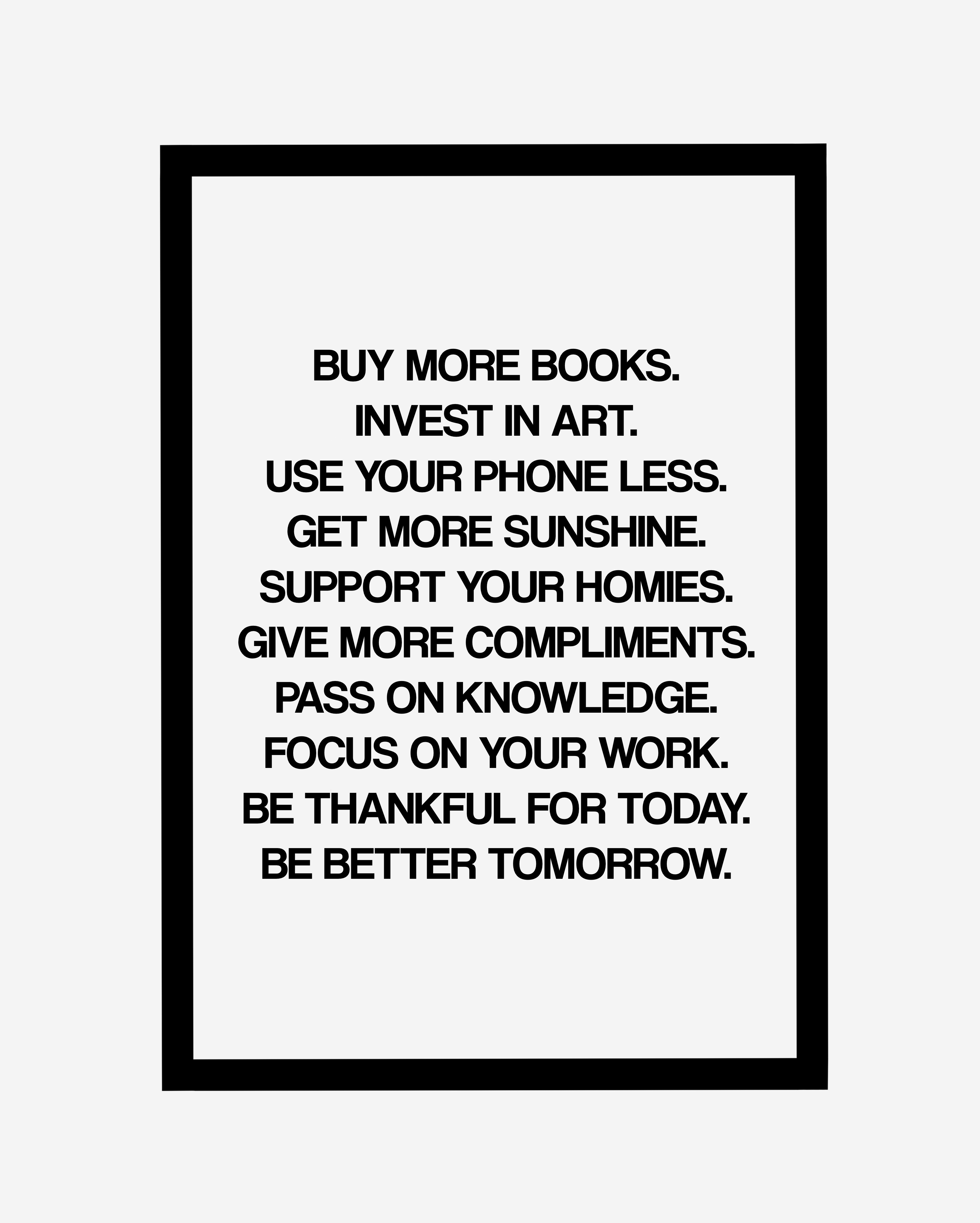 BE BETTER ART PRINT