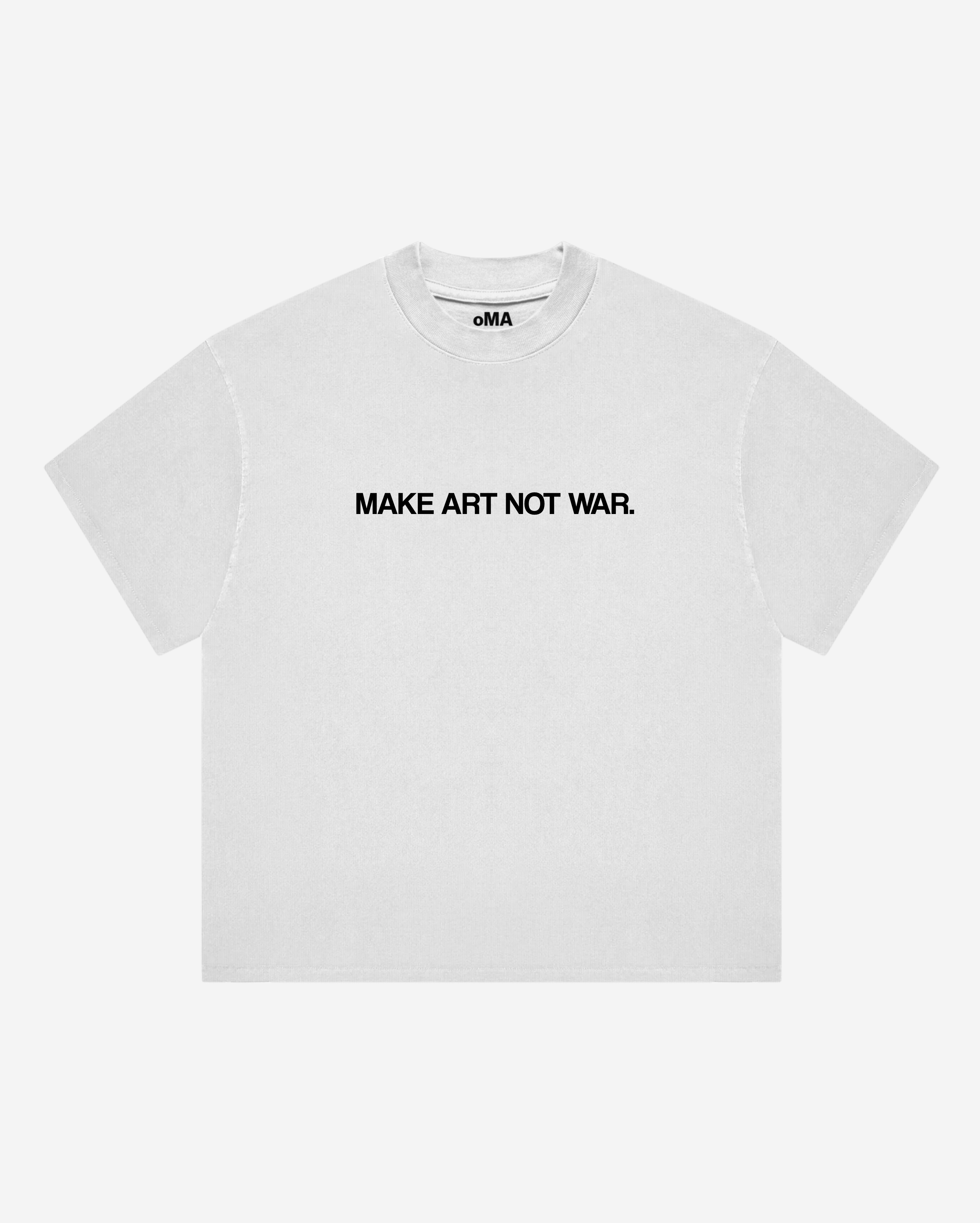 MAKE ART NoT WAR T-SHIRT (WHITE)