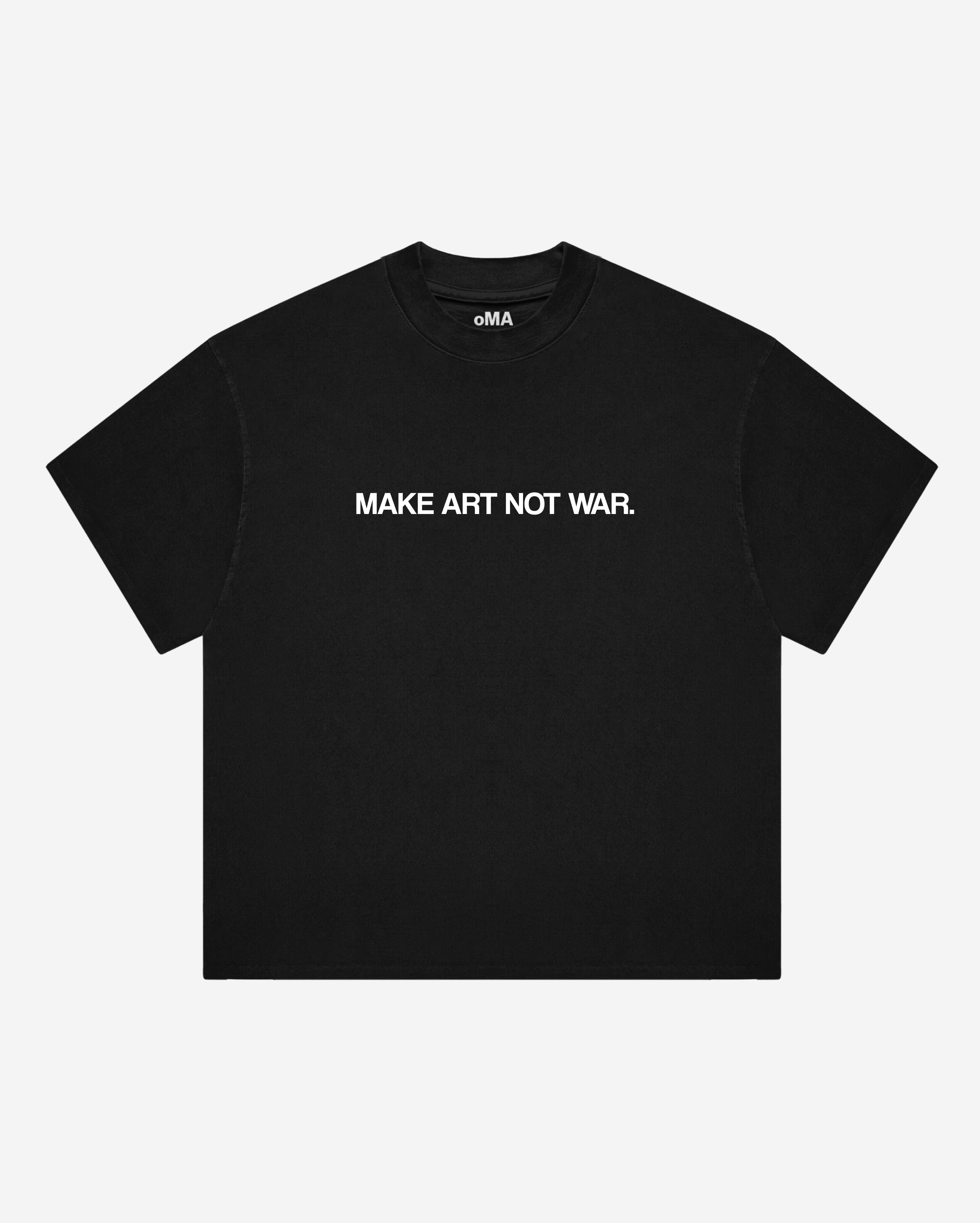 MAKE ART NoT WAR T-SHIRT (BLACK)