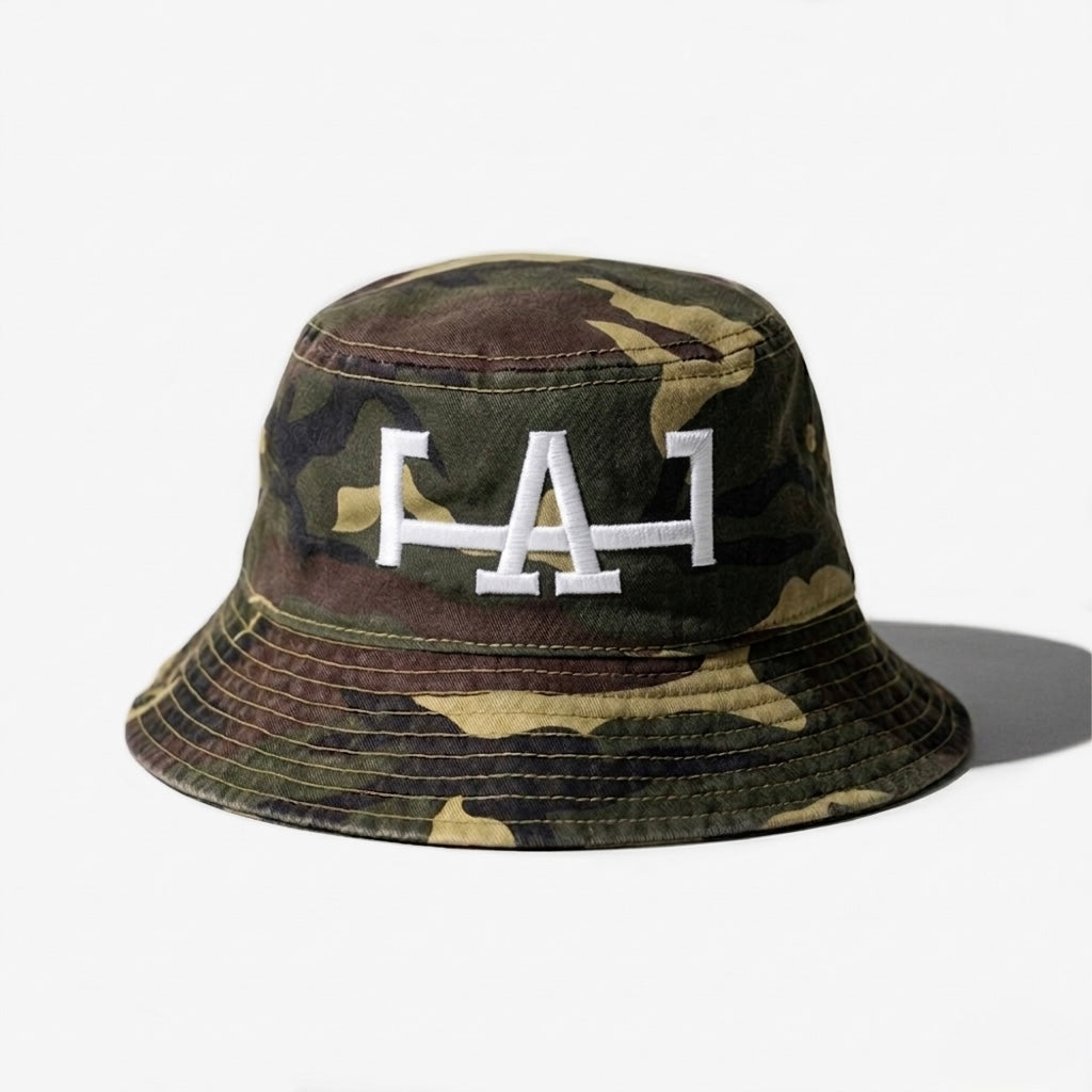 LoS ANGELES BUCKET HAT (VINTAGE GREEN CAMo)