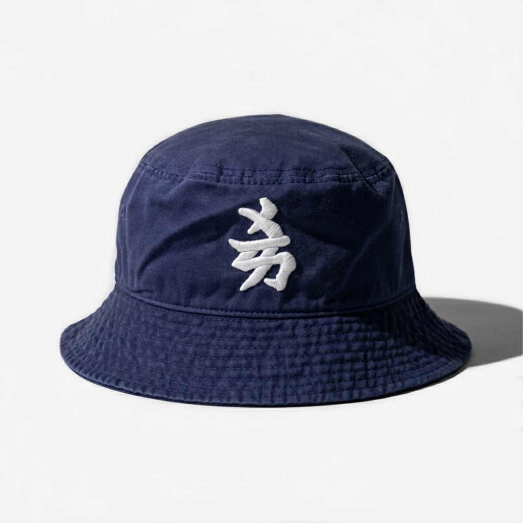 NEW YoRK JAPAN KANJI BUCKET HAT (INDIGo)