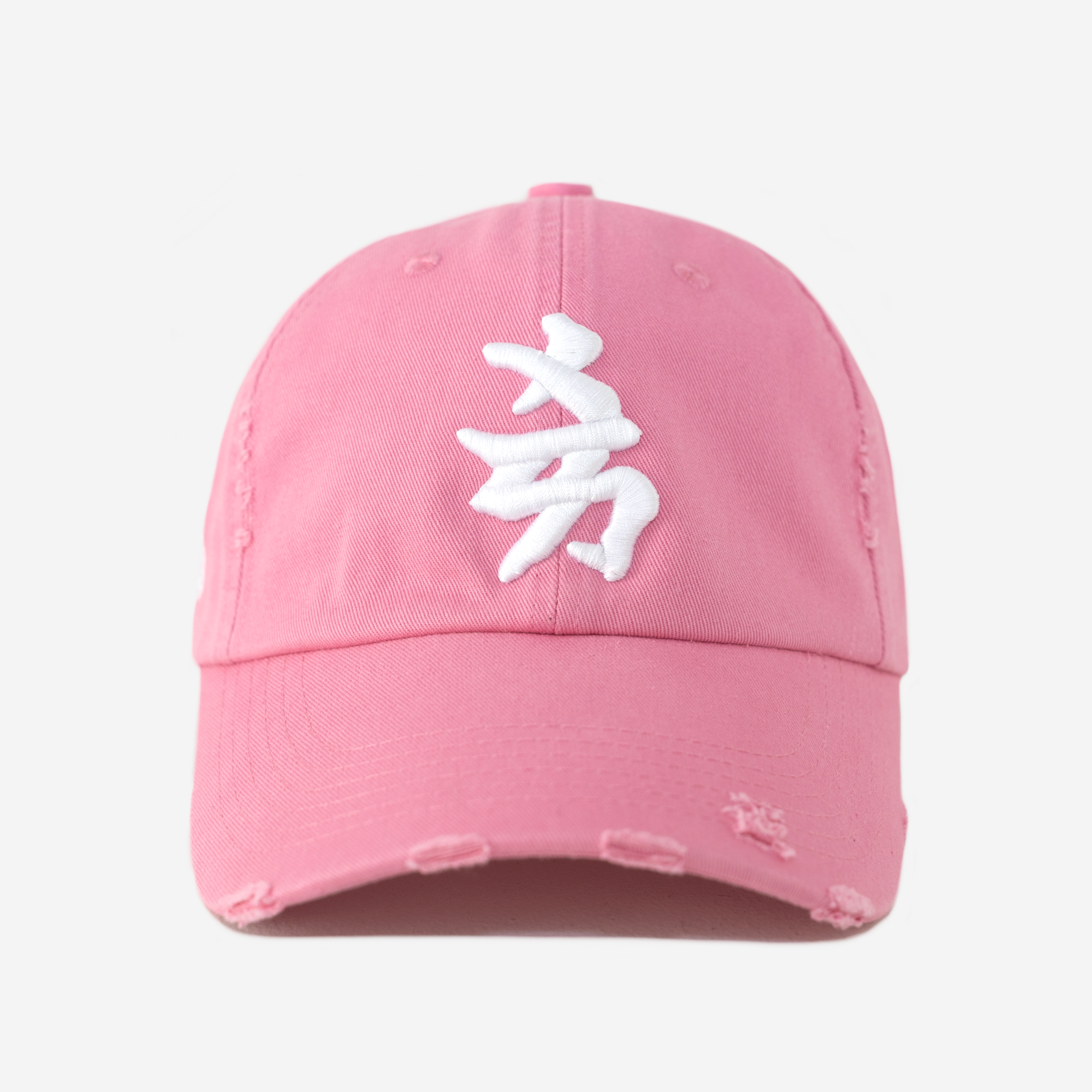 NY KANJI DISTRESSED HAT (PINK)