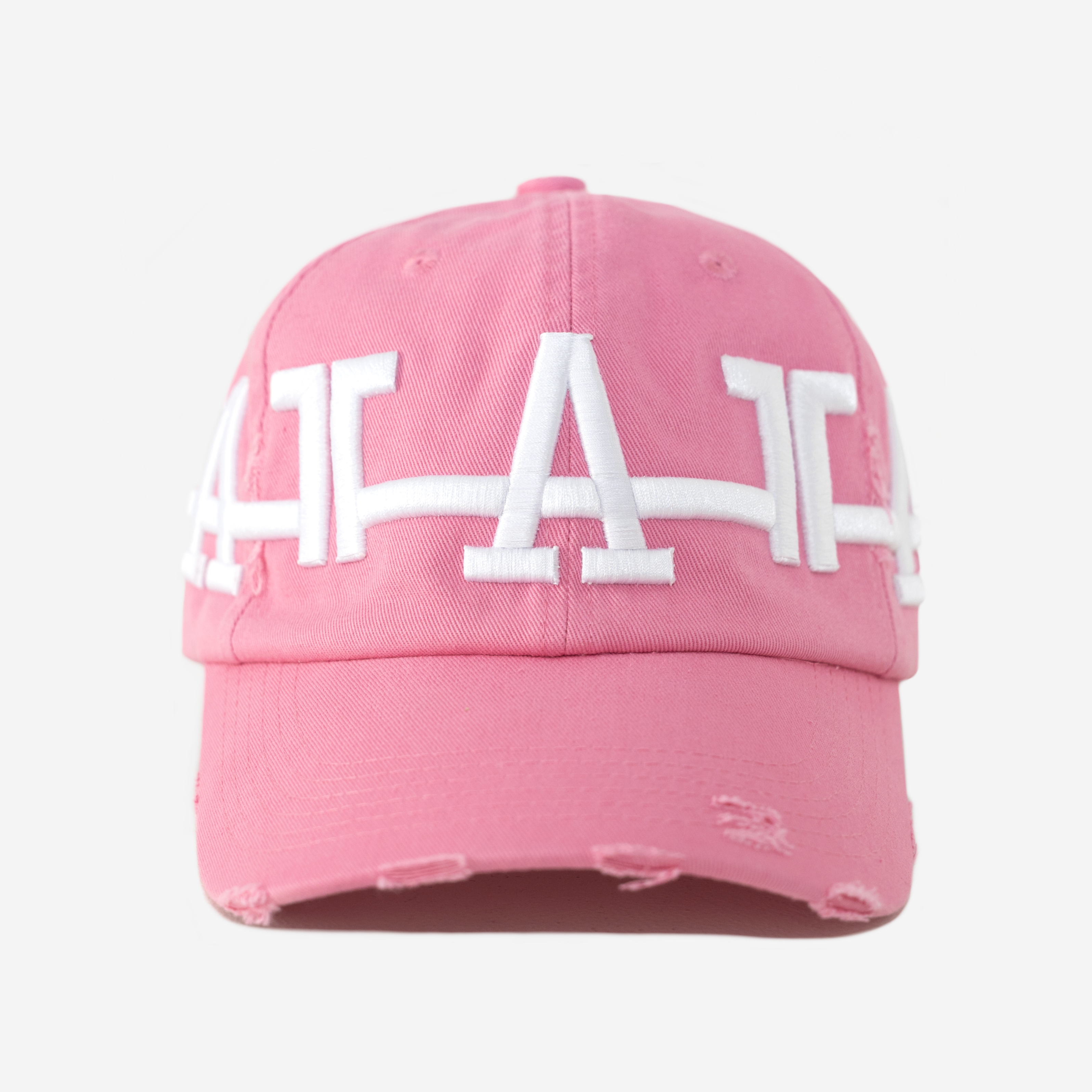 LA VALENTINE CROWN DISTRESSED HAT (PINK)