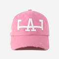 LoS ANGELES VALENTINE DISTRESSED HAT (PINK)