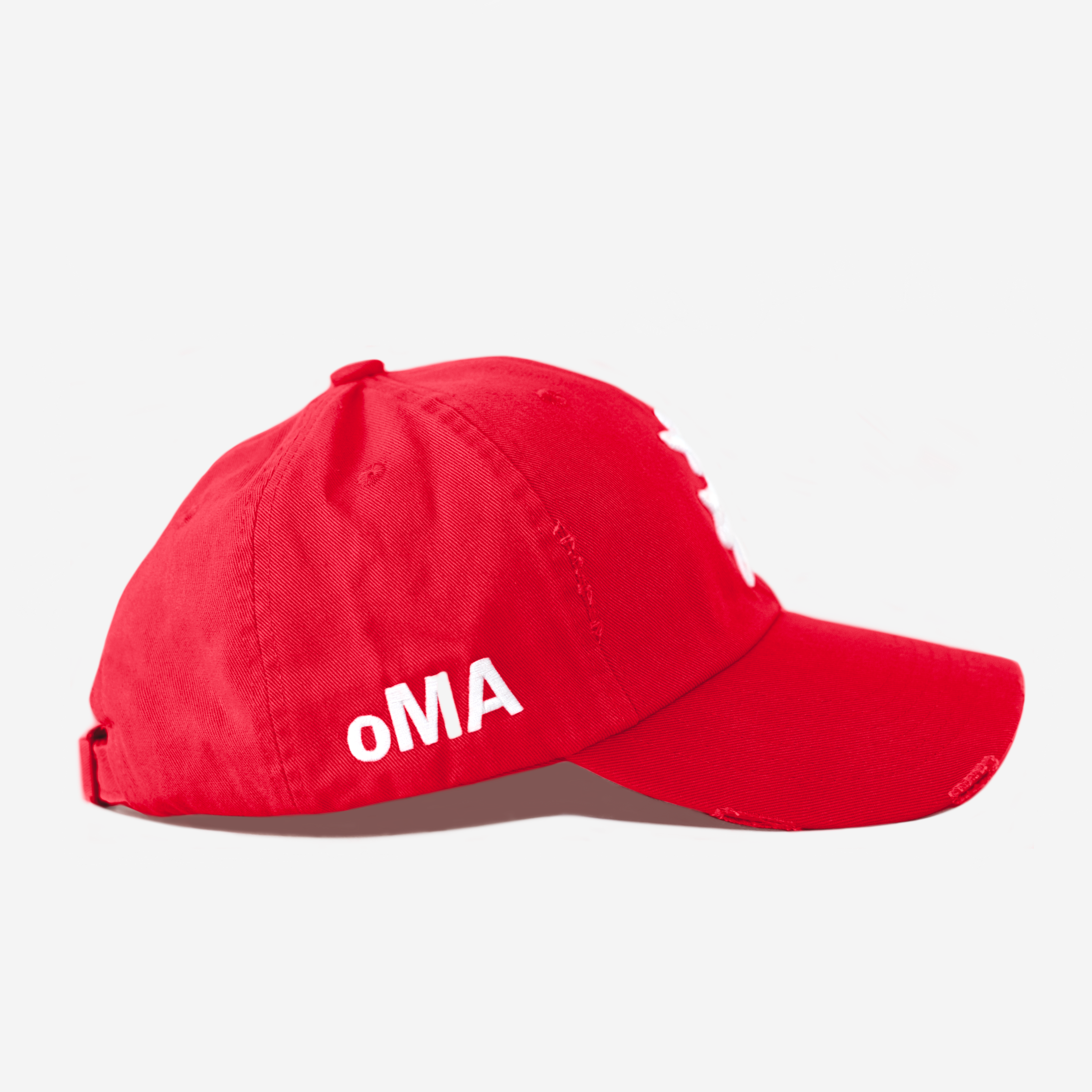 NY KANJI DISTRESSED HAT (RED)