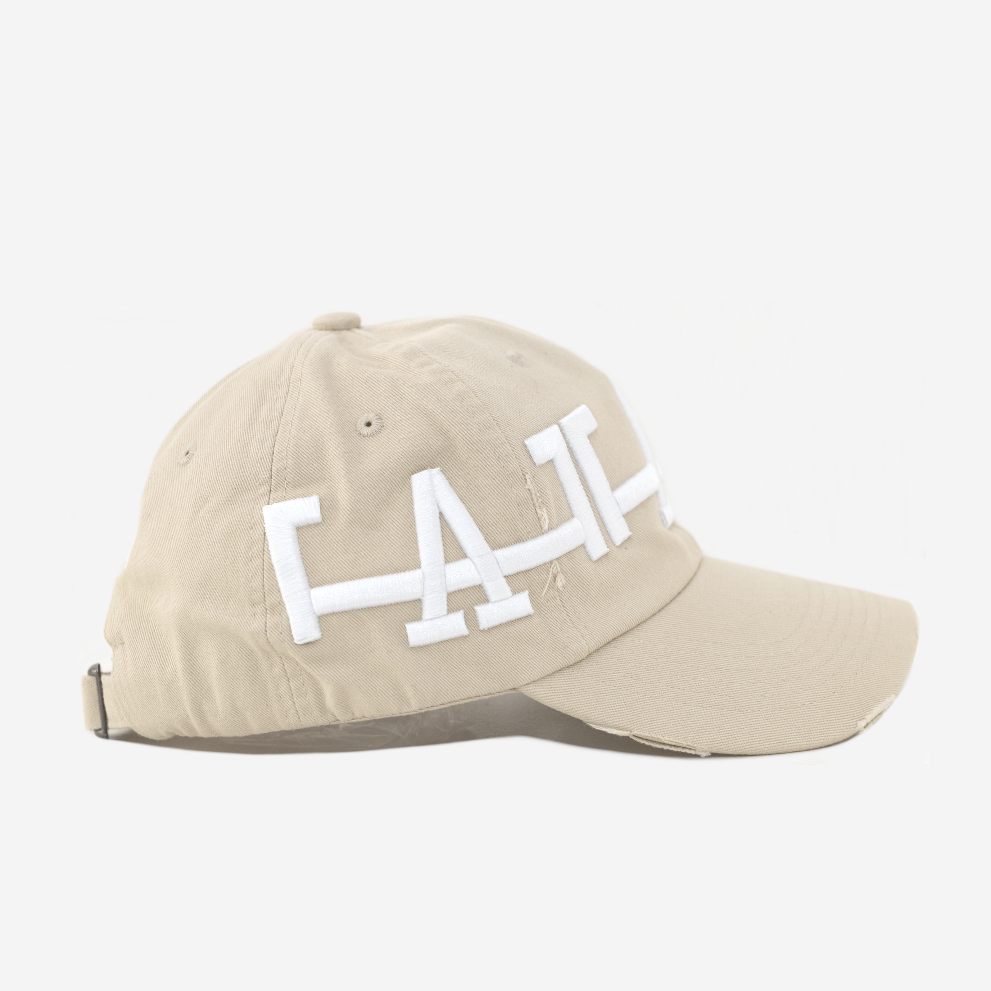 LA VALENTINE CROWN DISTRESSED HAT (CREAM)