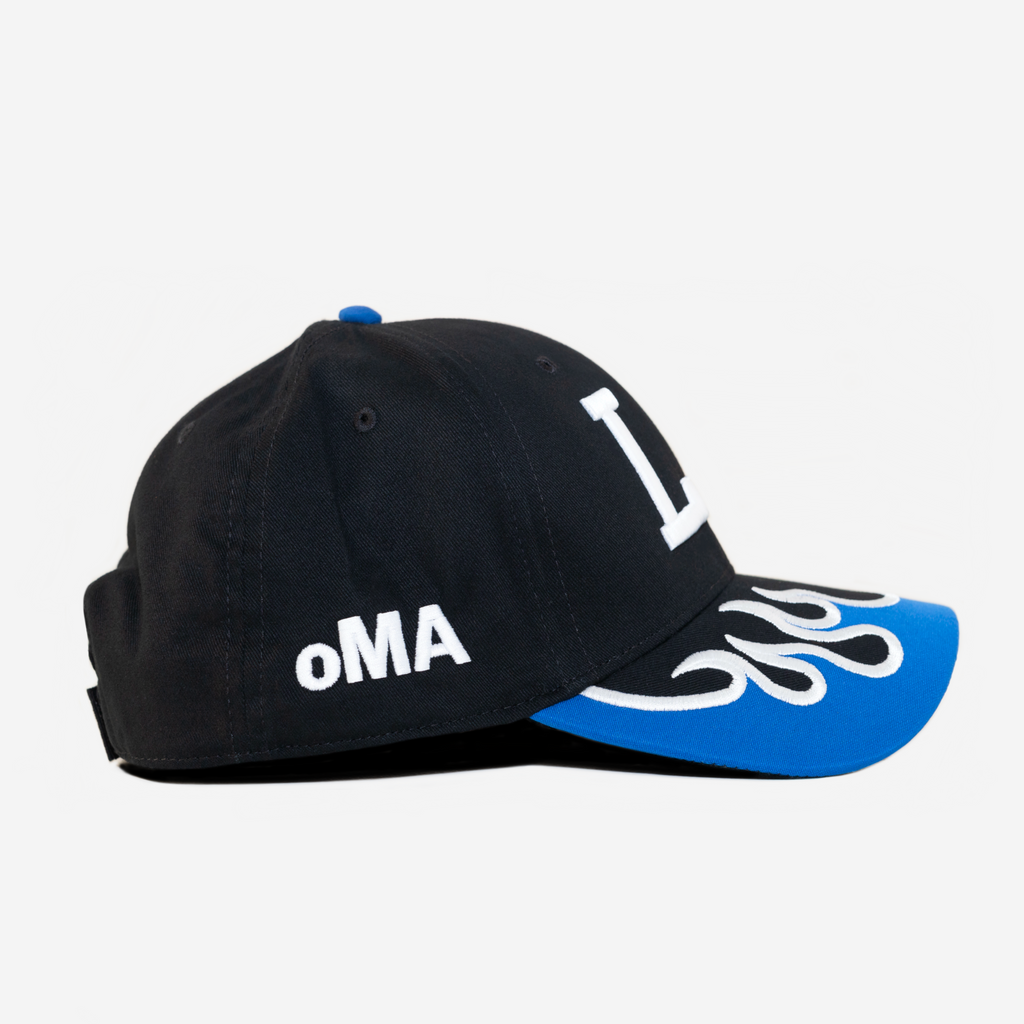 LA FLAME HAT (BLK/BLUE)