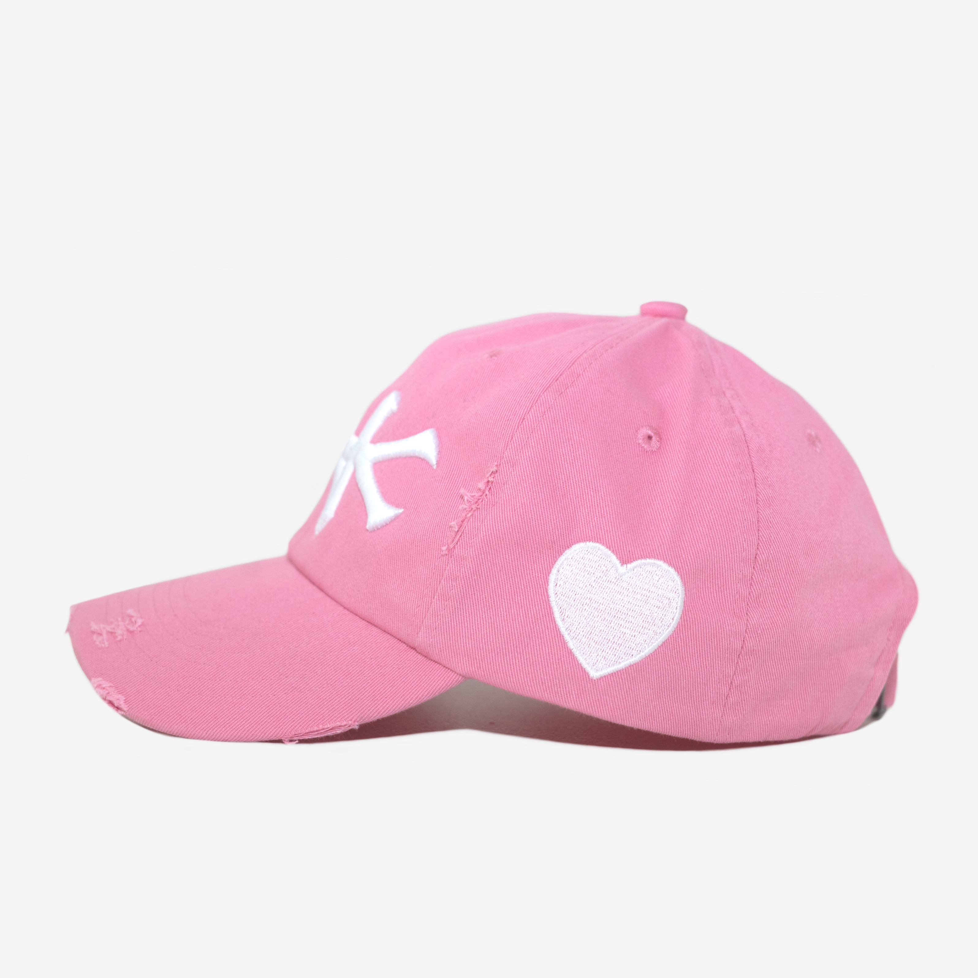 LA VALENTINE DISTRESSED HAT (PINK)