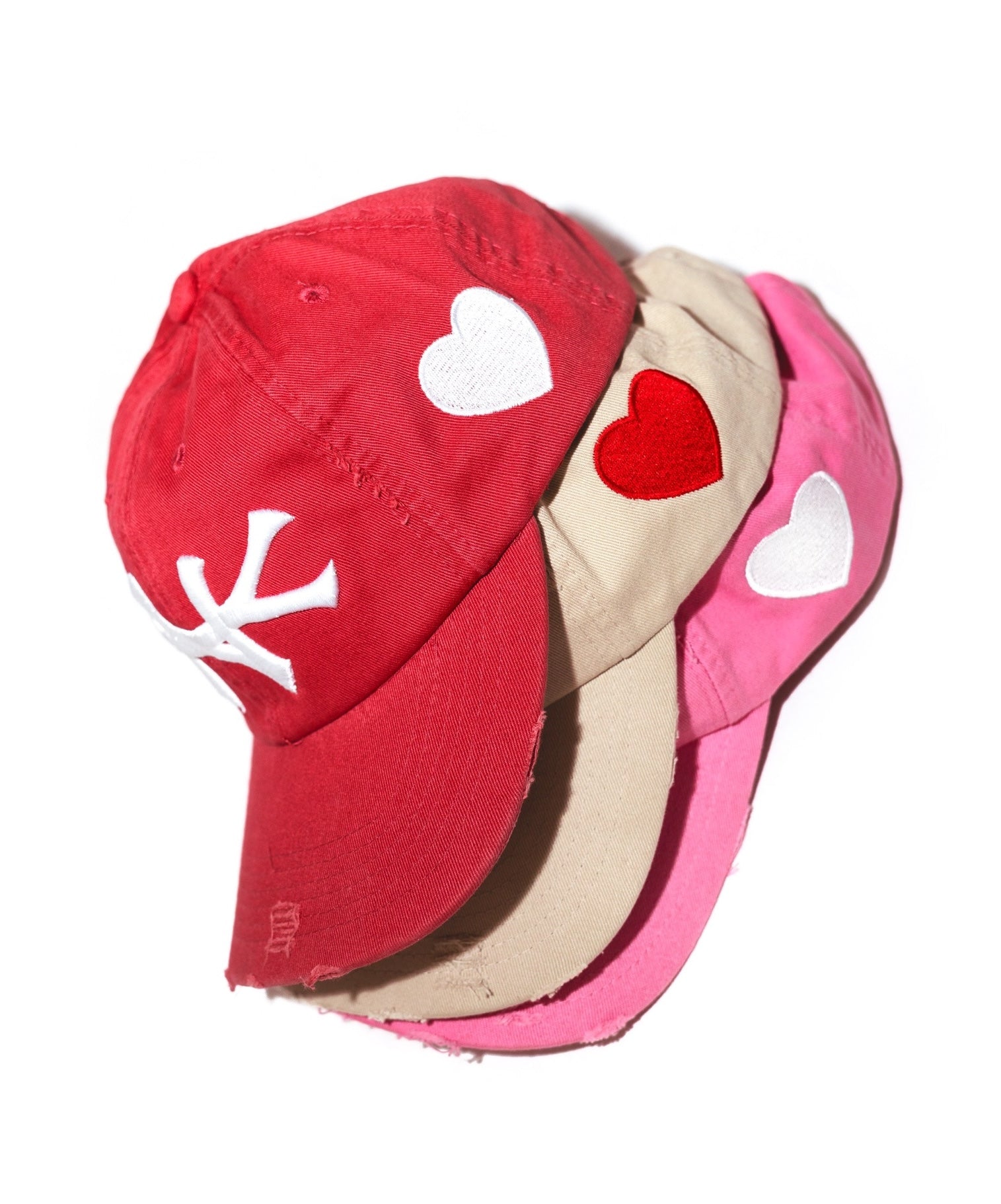 LA VALENTINE DISTRESSED HAT (PINK)