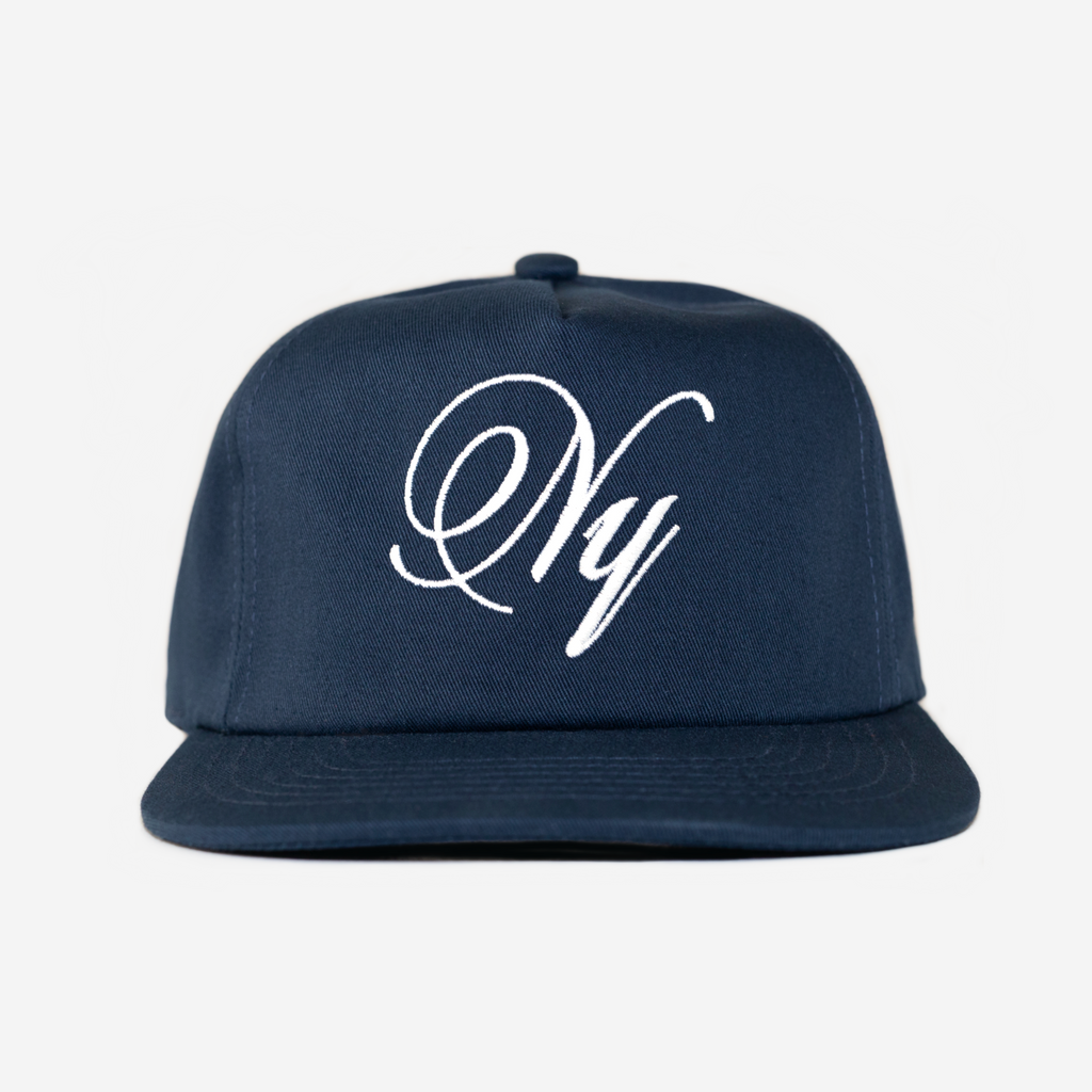NEW YORK SCRIPT HAT (NAVY)