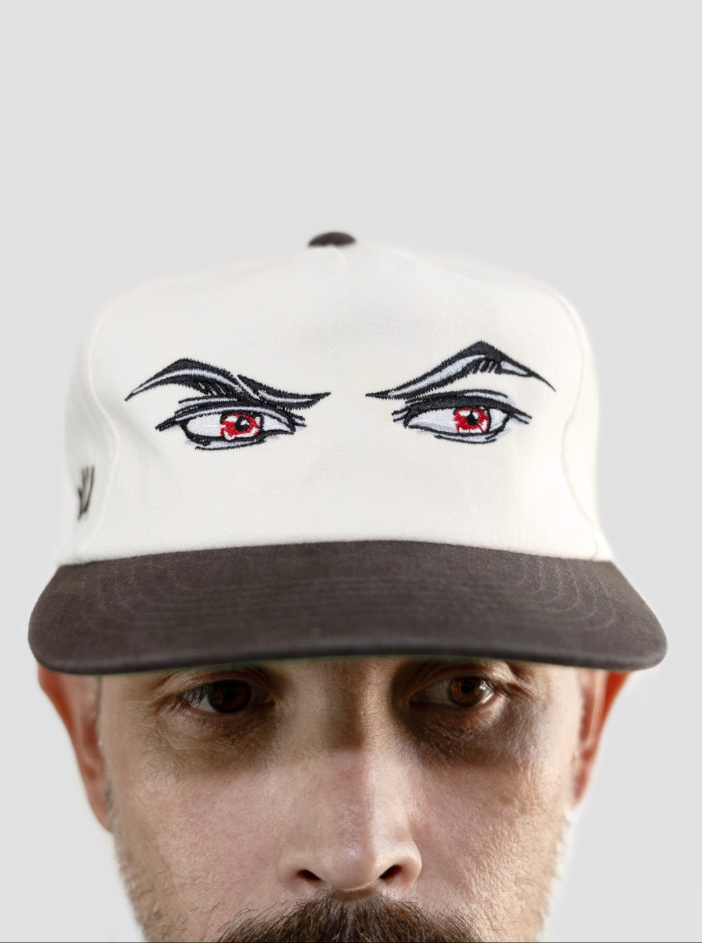 BAD ANIME EYES HAT (IVoRY)