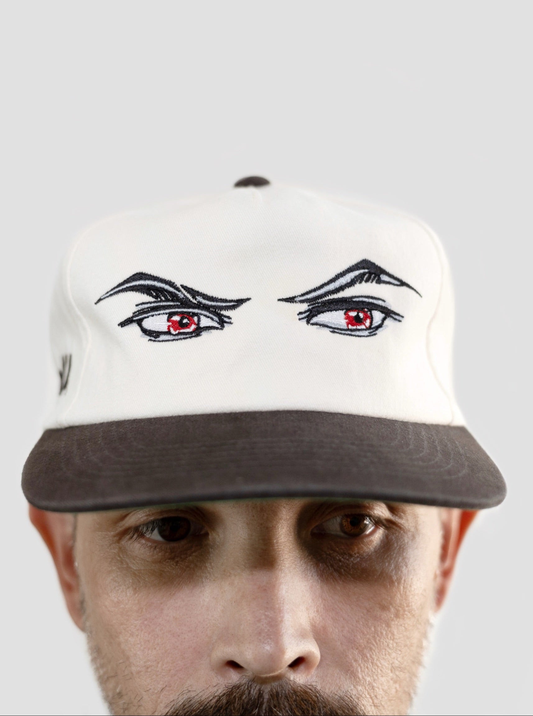 BAD ANIME EYES HAT (IVoRY)