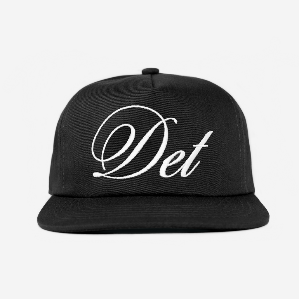 DETROIT SCRIPT HAT (BLACK)