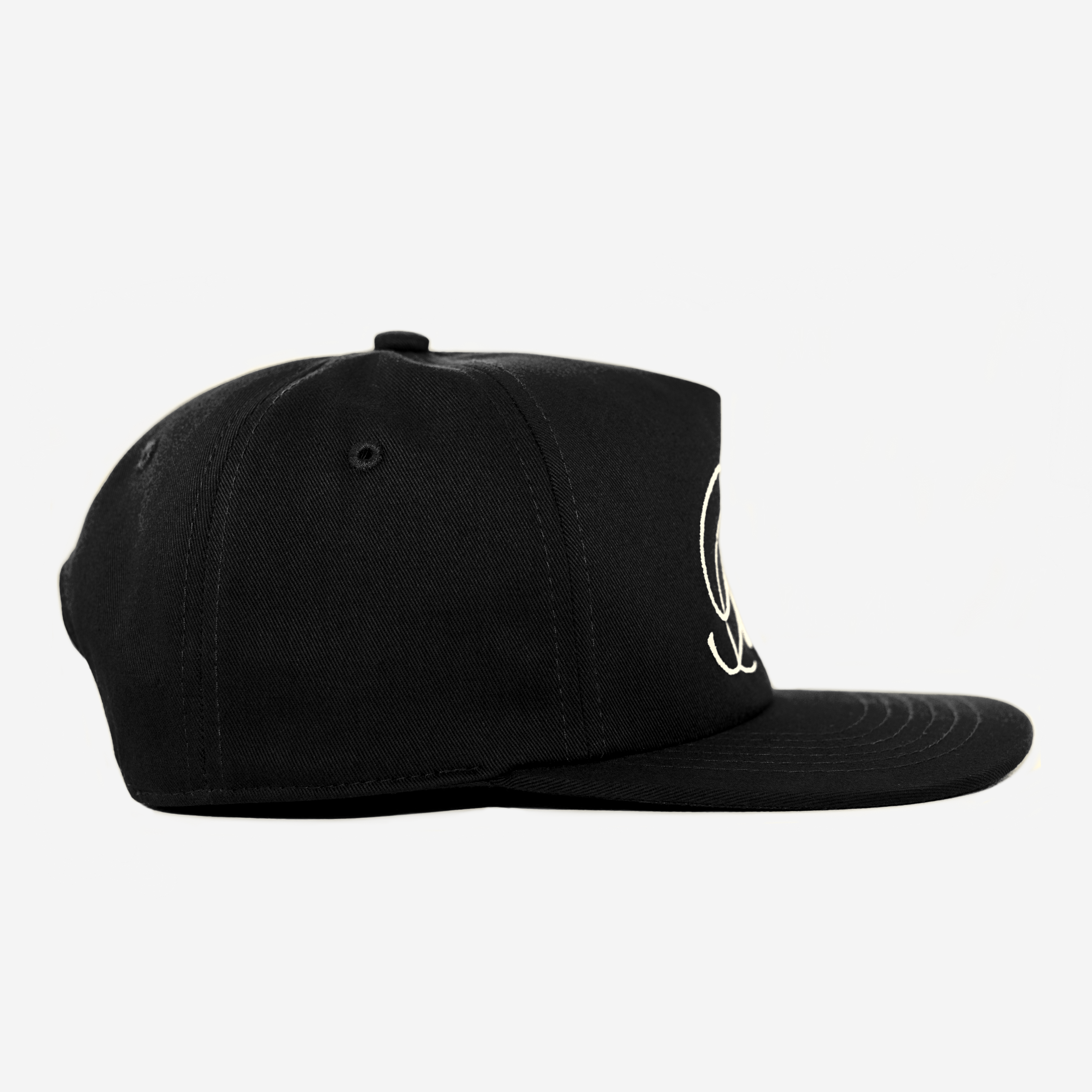 HOUSTON SCRIPT HAT (BLK/CRM)