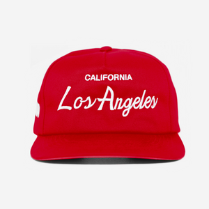LoS ANGELES, CALIFoRNIA THRoWBACK HAT (RED)