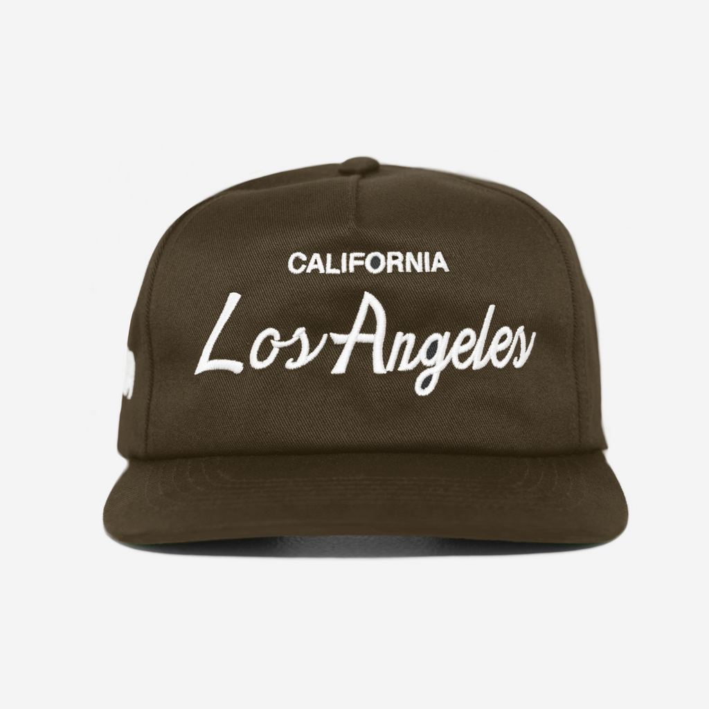 LoS ANGELES, CALIFoRNIA THRoWBACK HAT (BRoWN)