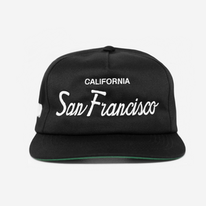 SAN FRANCISCo, CALIFoRNIA THRoWBACK HAT (BLACK)