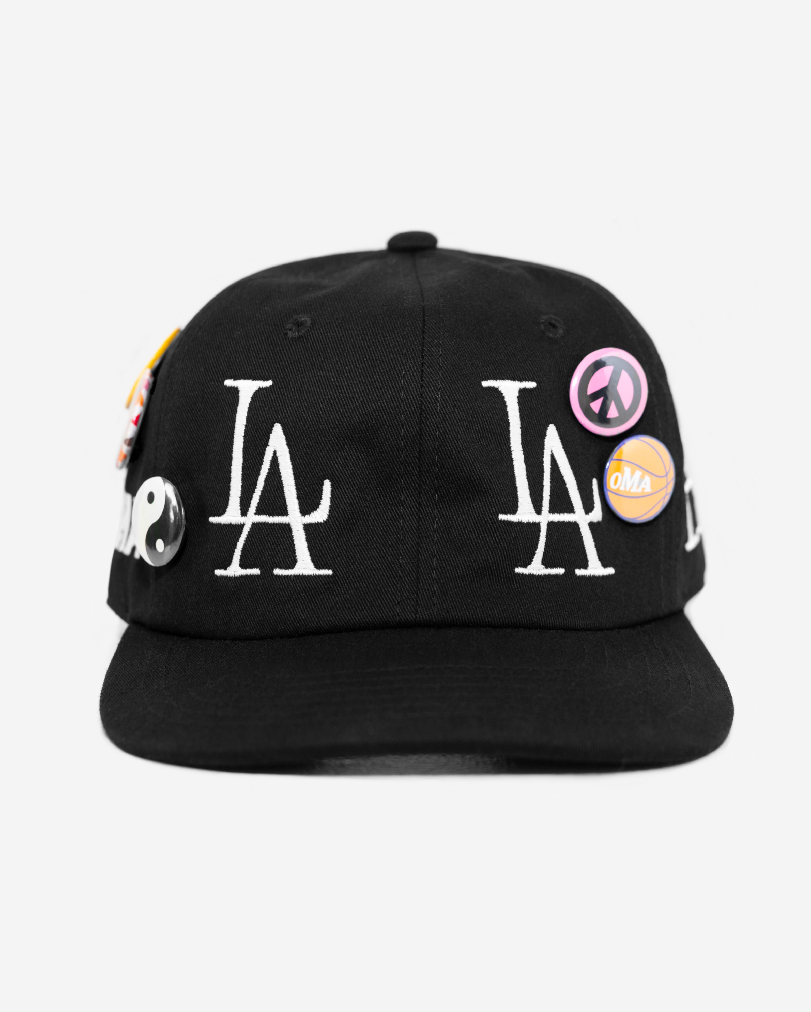 oLD LoS ANGELES BUTToN HAT (BLACK)