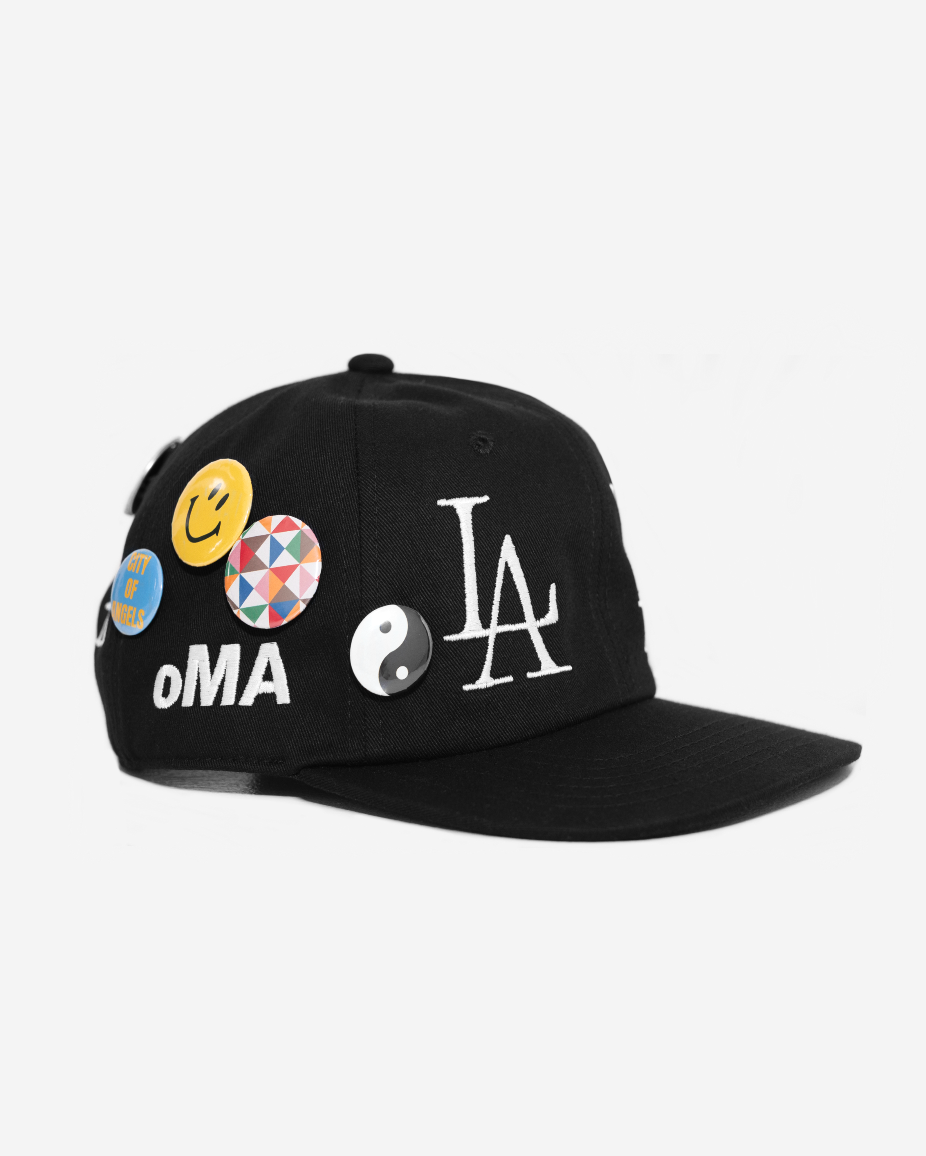 oLD LoS ANGELES BUTToN HAT (BLACK)