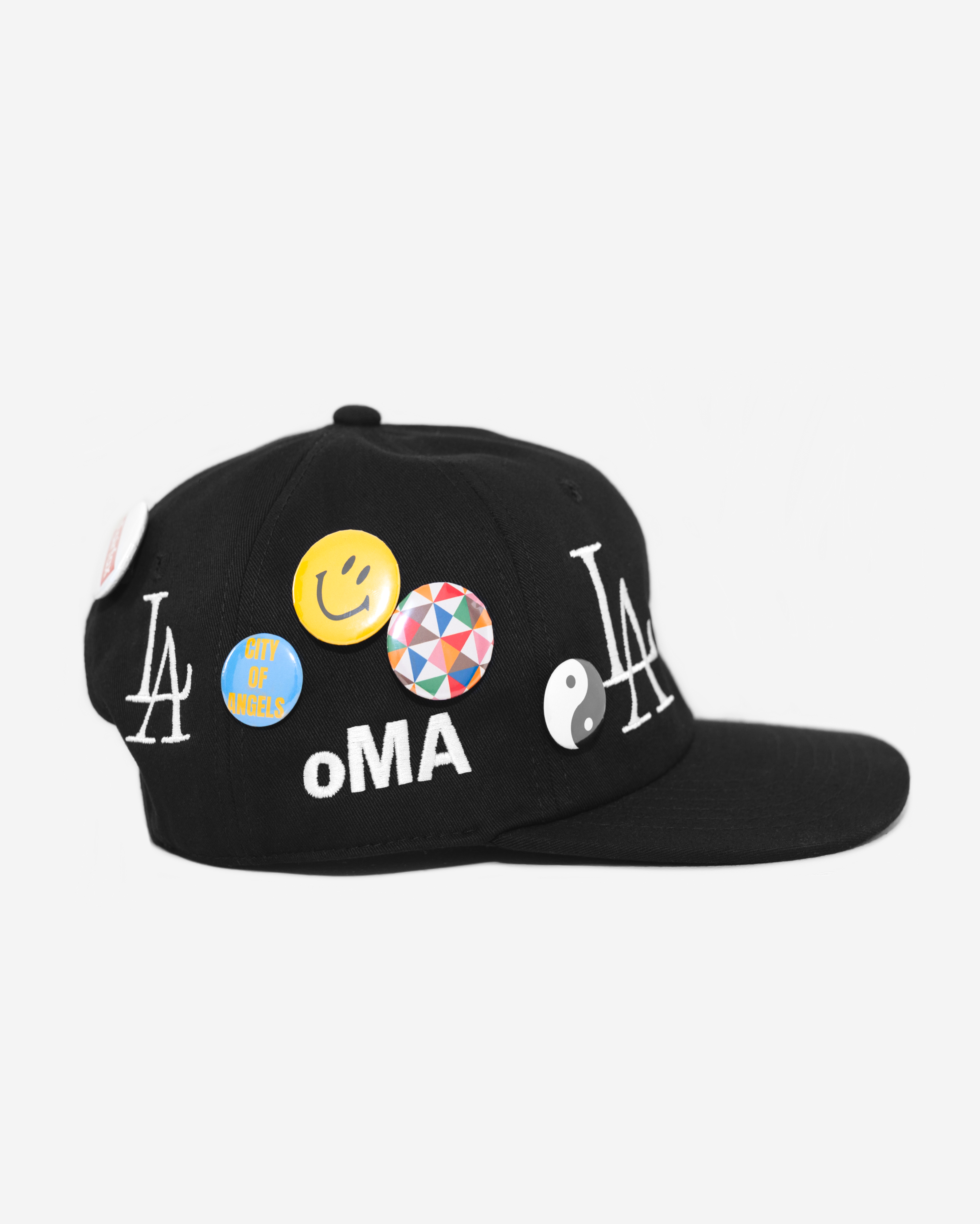 oLD LoS ANGELES BUTToN HAT (BLACK)