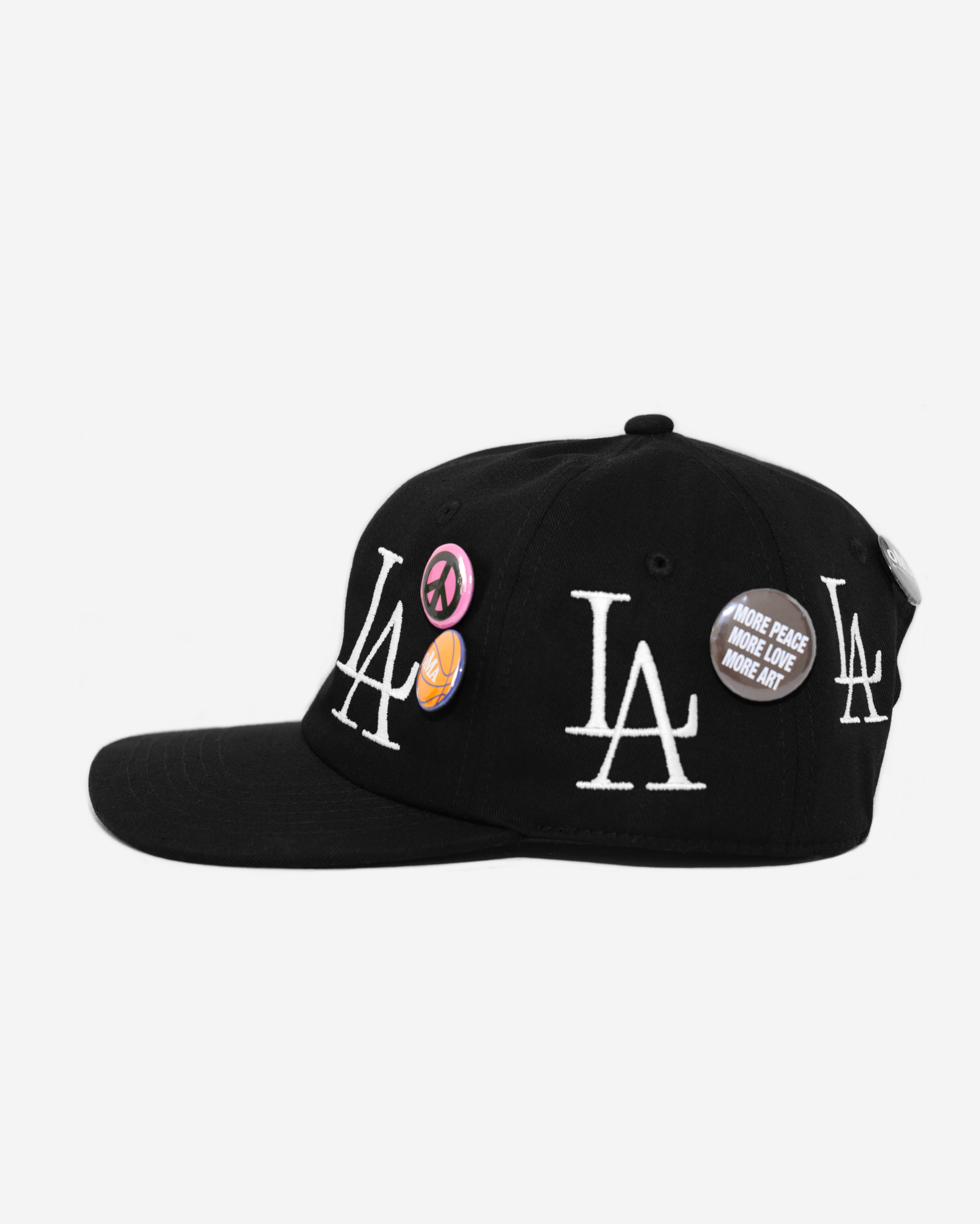 oLD LoS ANGELES BUTToN HAT (BLACK)