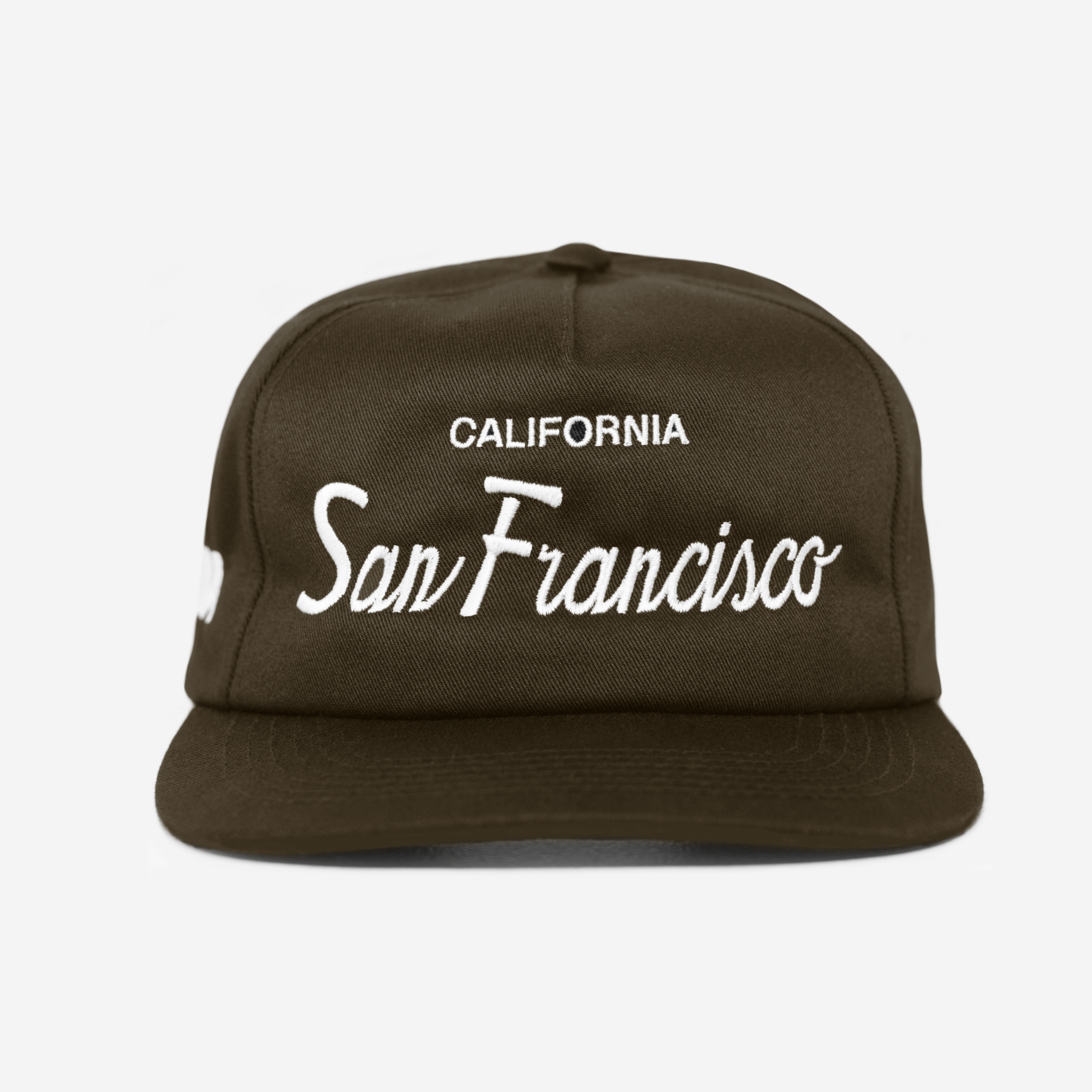 SAN FRANCISCo, CALIFoRNIA THRoWBACK HAT (BRoWN)
