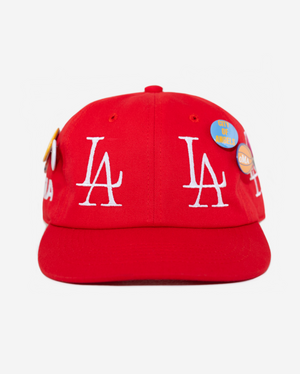 oLD LoS ANGELES BUTToN HAT (RED)