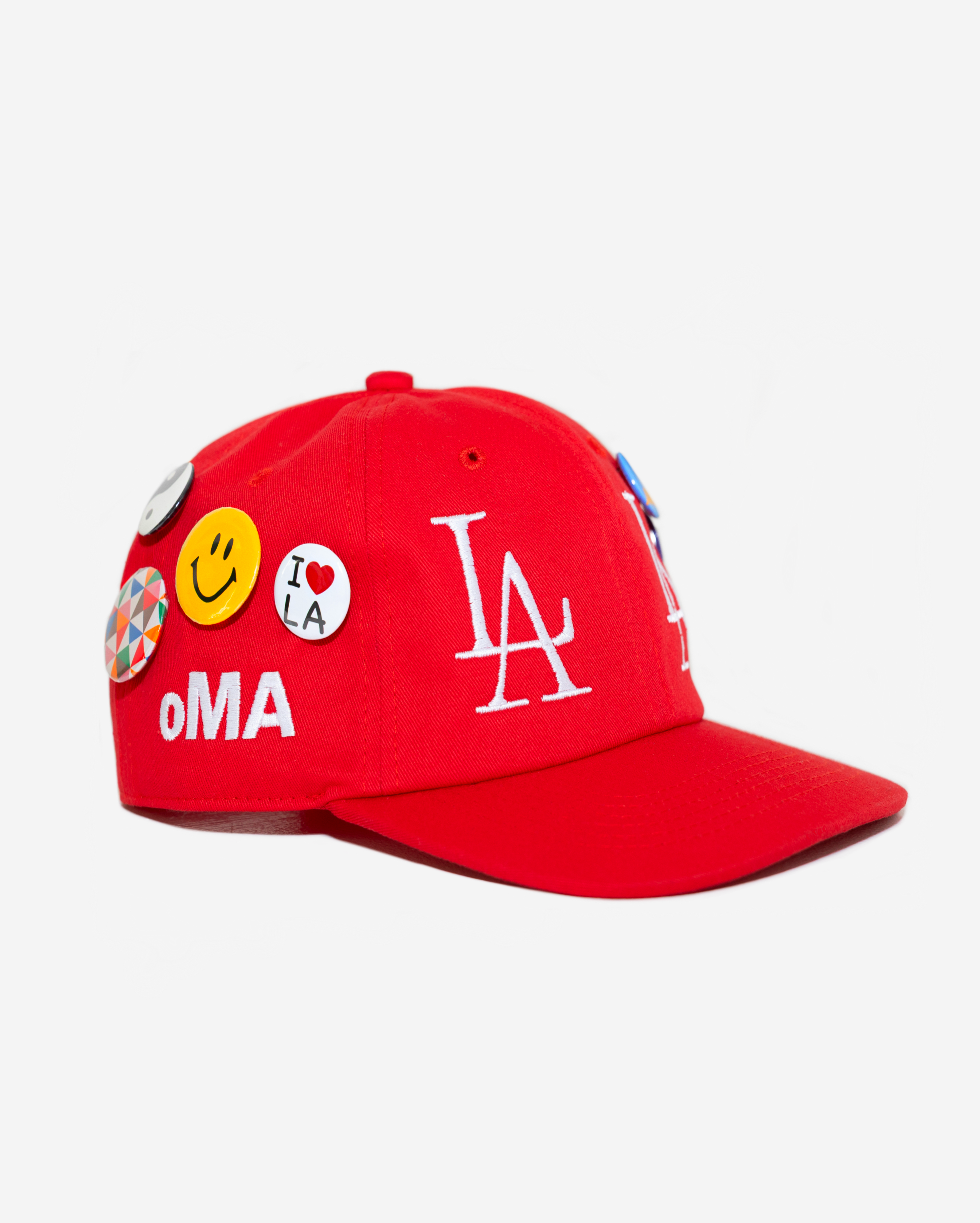 oLD LoS ANGELES BUTToN HAT (RED)