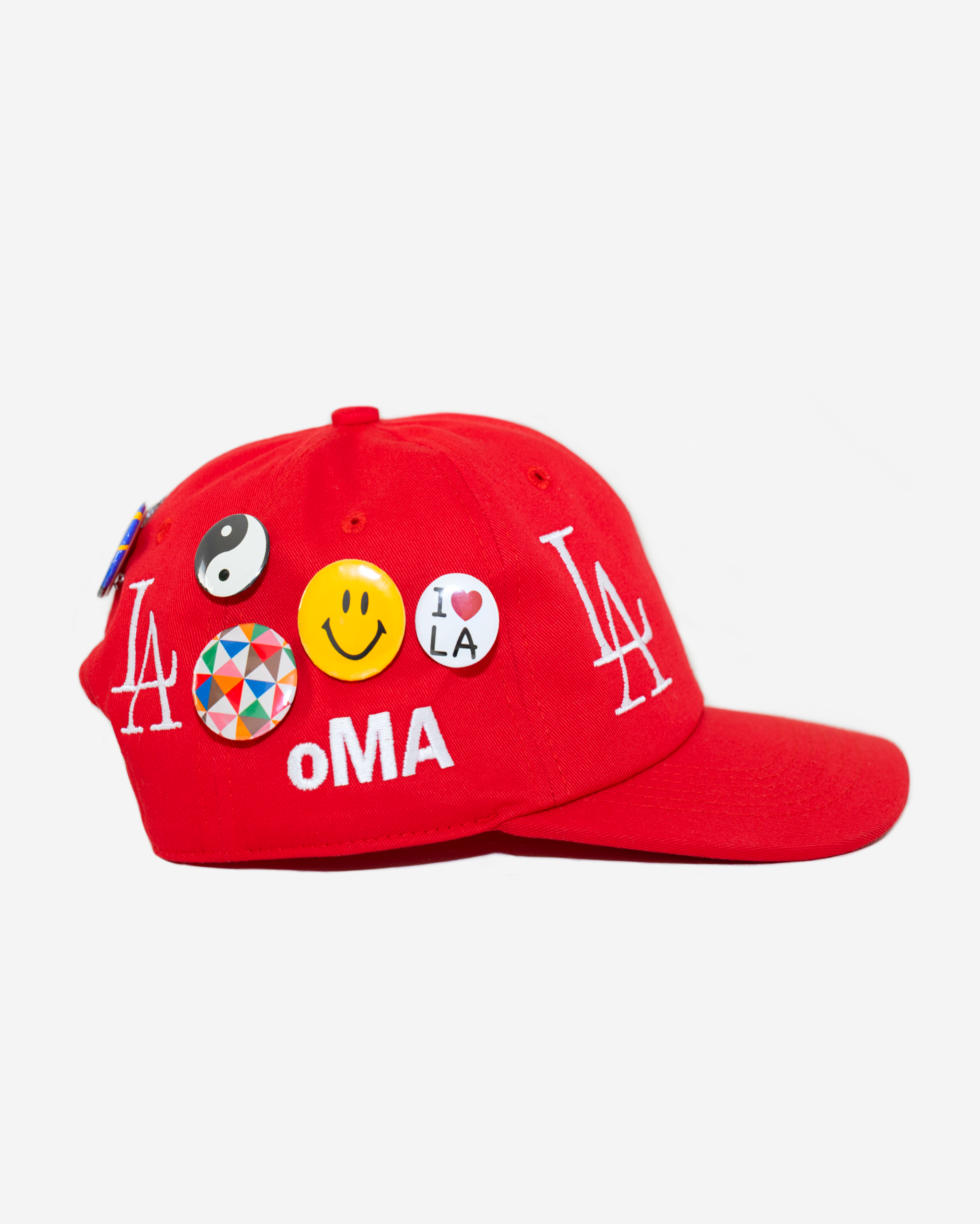 oLD LoS ANGELES BUTToN HAT (RED)