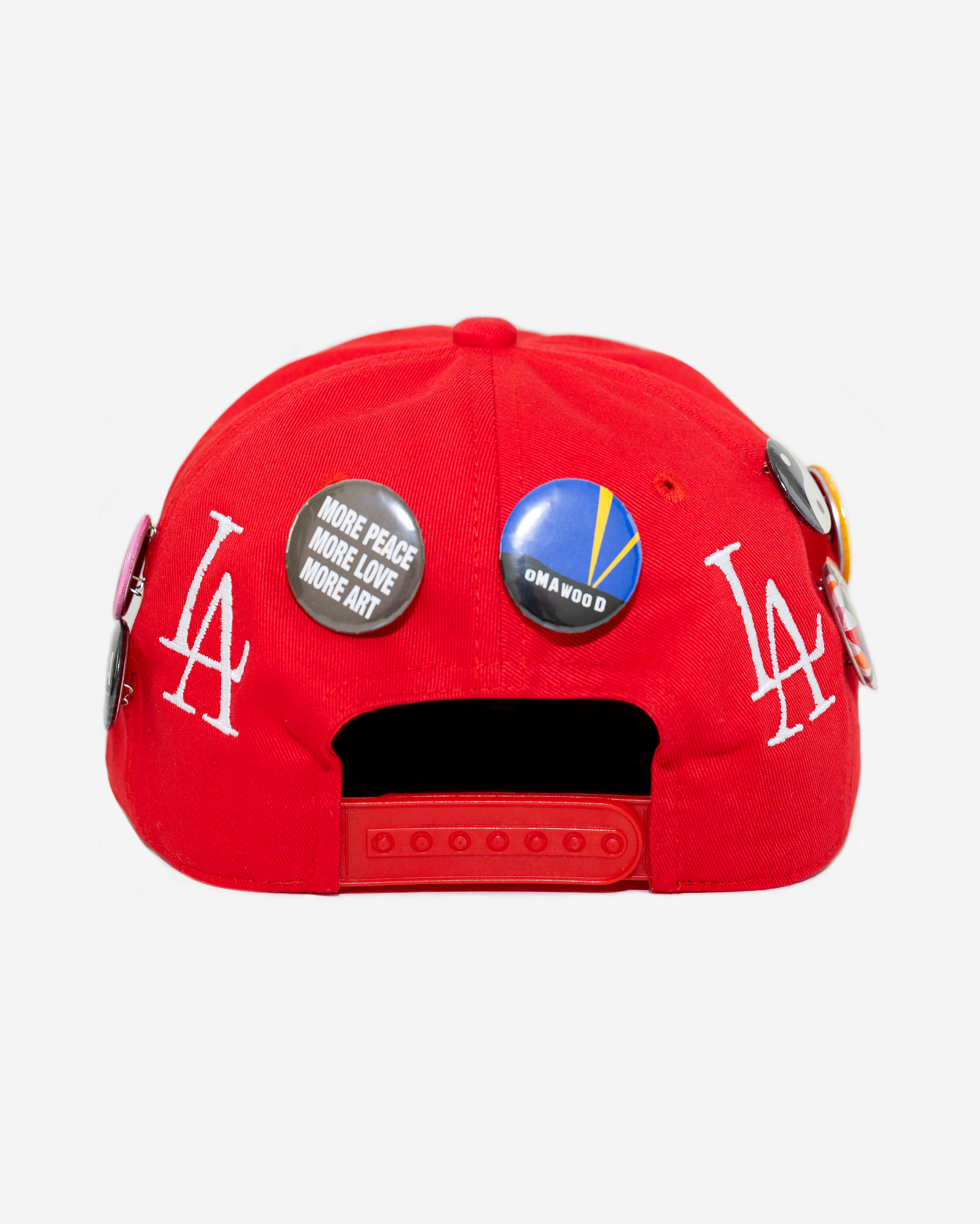 oLD LoS ANGELES BUTToN HAT (RED)