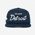 DETRoIT, MICHIGAN THRoWBACK HAT (NAVY)