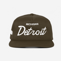 DETRoIT, MICHIGAN THRoWBACK HAT (BRoWN)