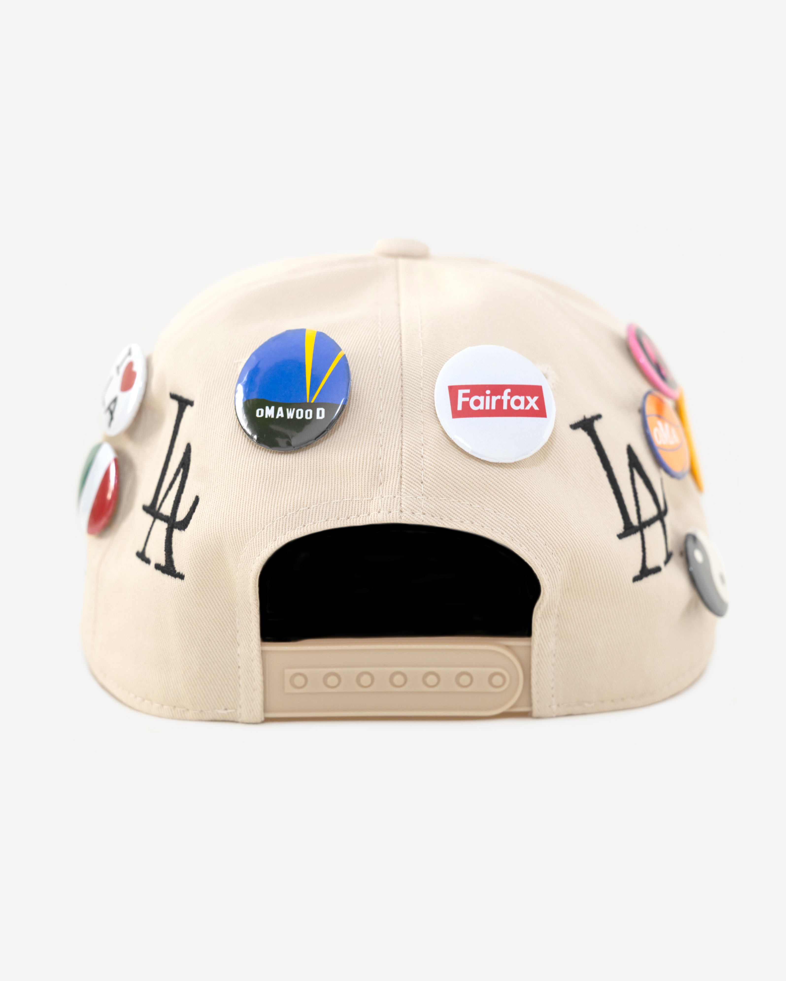 oLD LoS ANGELES BUTToN HAT (CREAM)