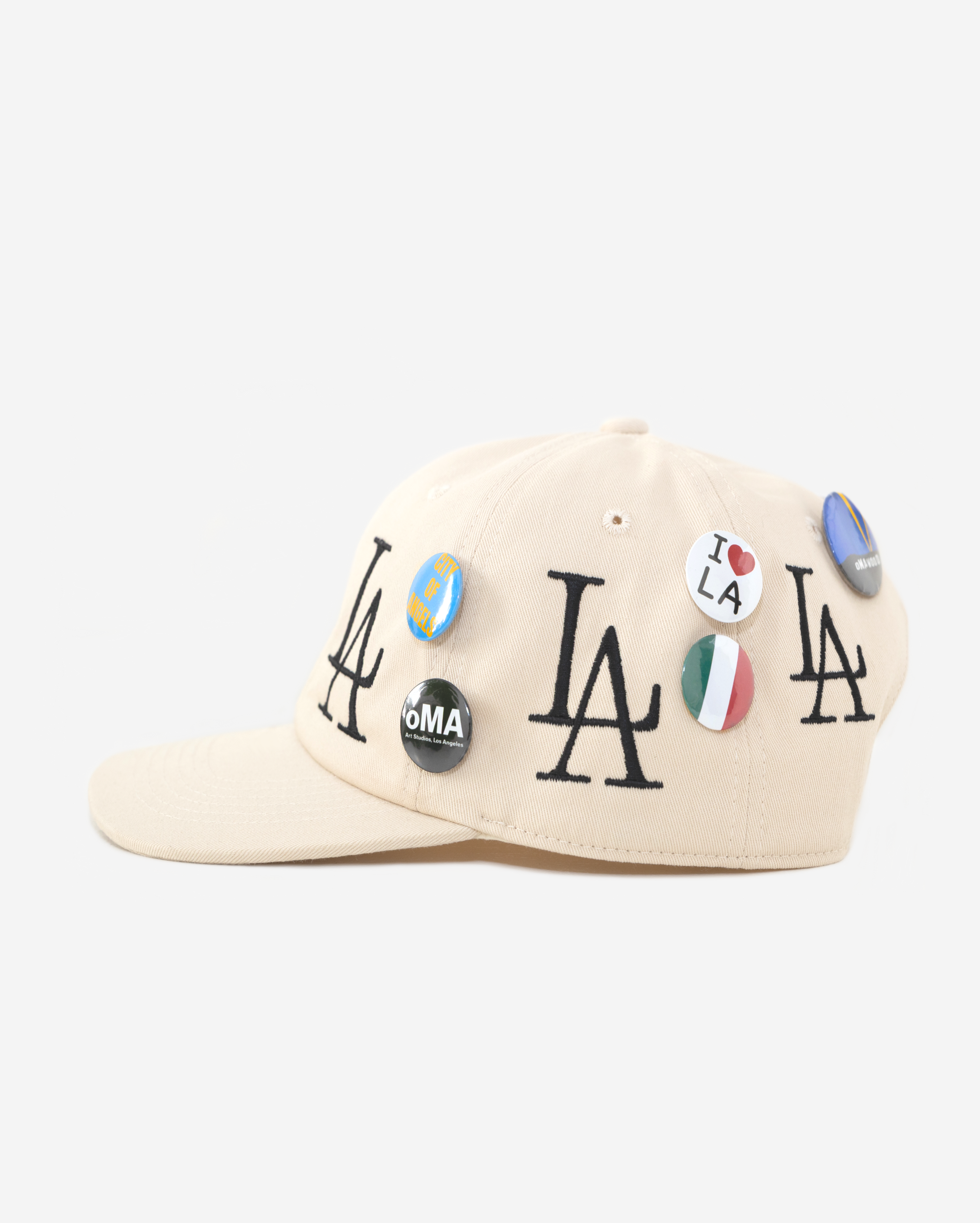 oLD LoS ANGELES BUTToN HAT (CREAM)