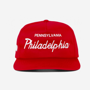 PHILADELPHIA, PENNSYLVANIA THRoWBACK HAT (RED)