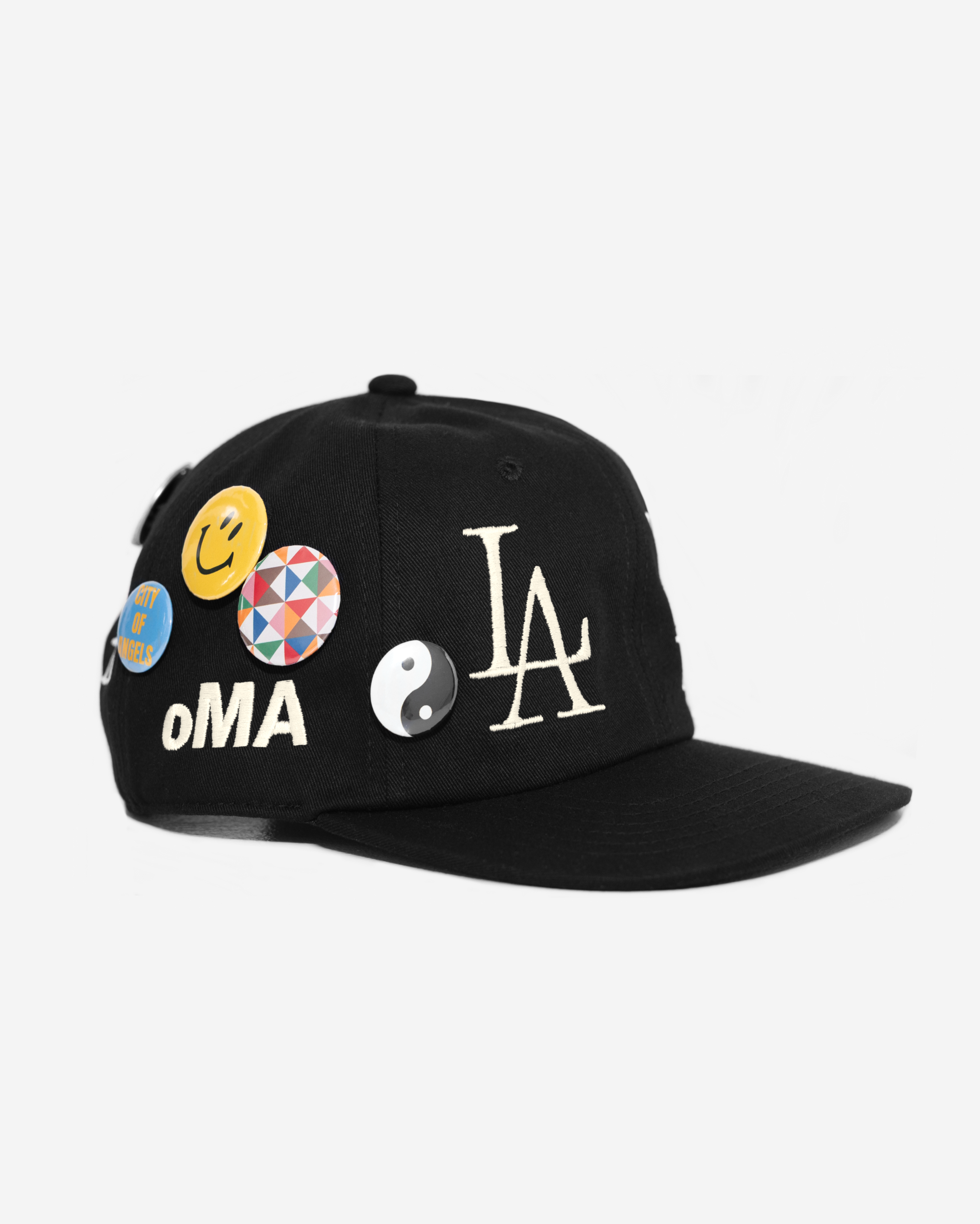 oLD LoS ANGELES BUTToN HAT (BLK/CRM)