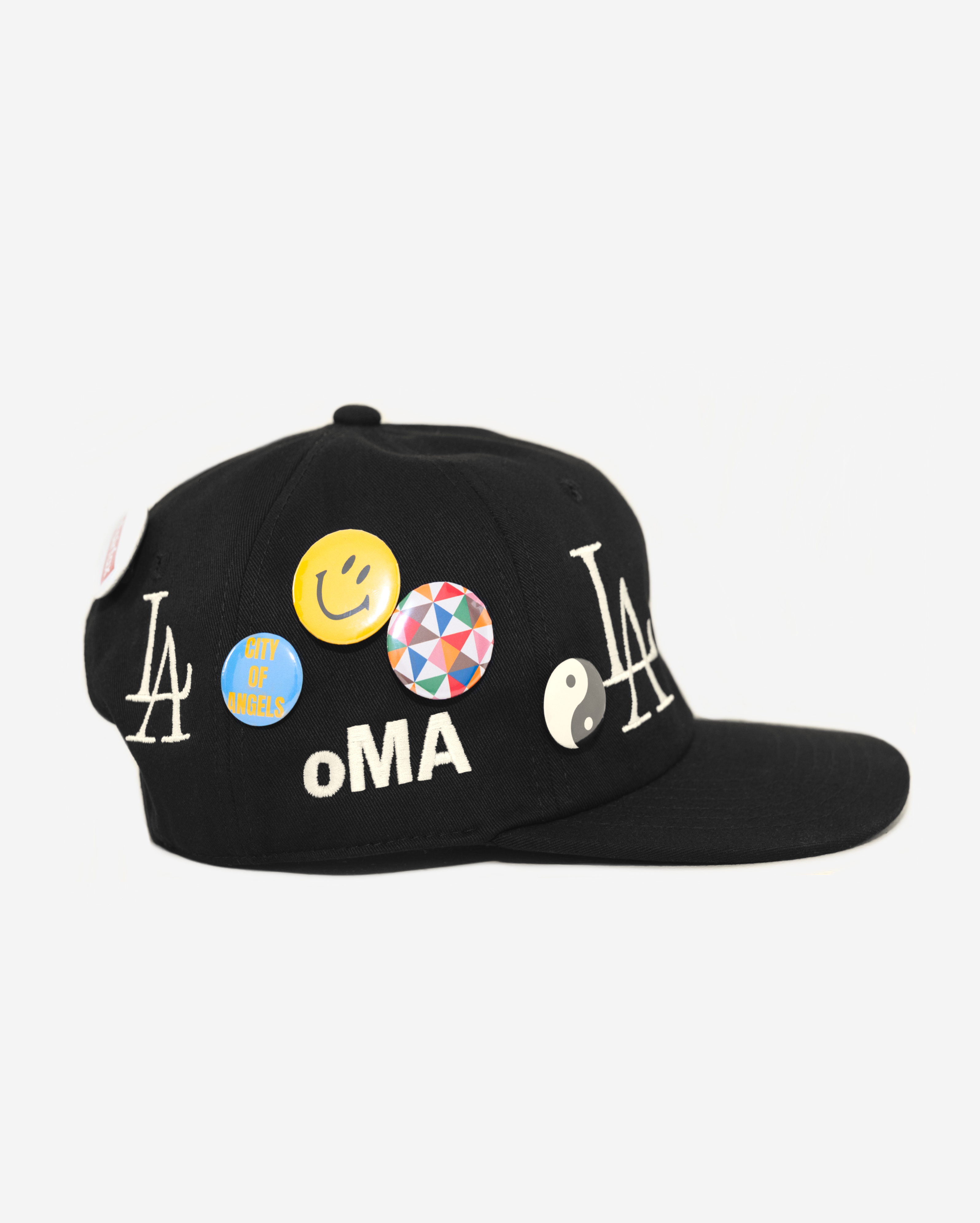 oLD LoS ANGELES BUTToN HAT (BLK/CRM)
