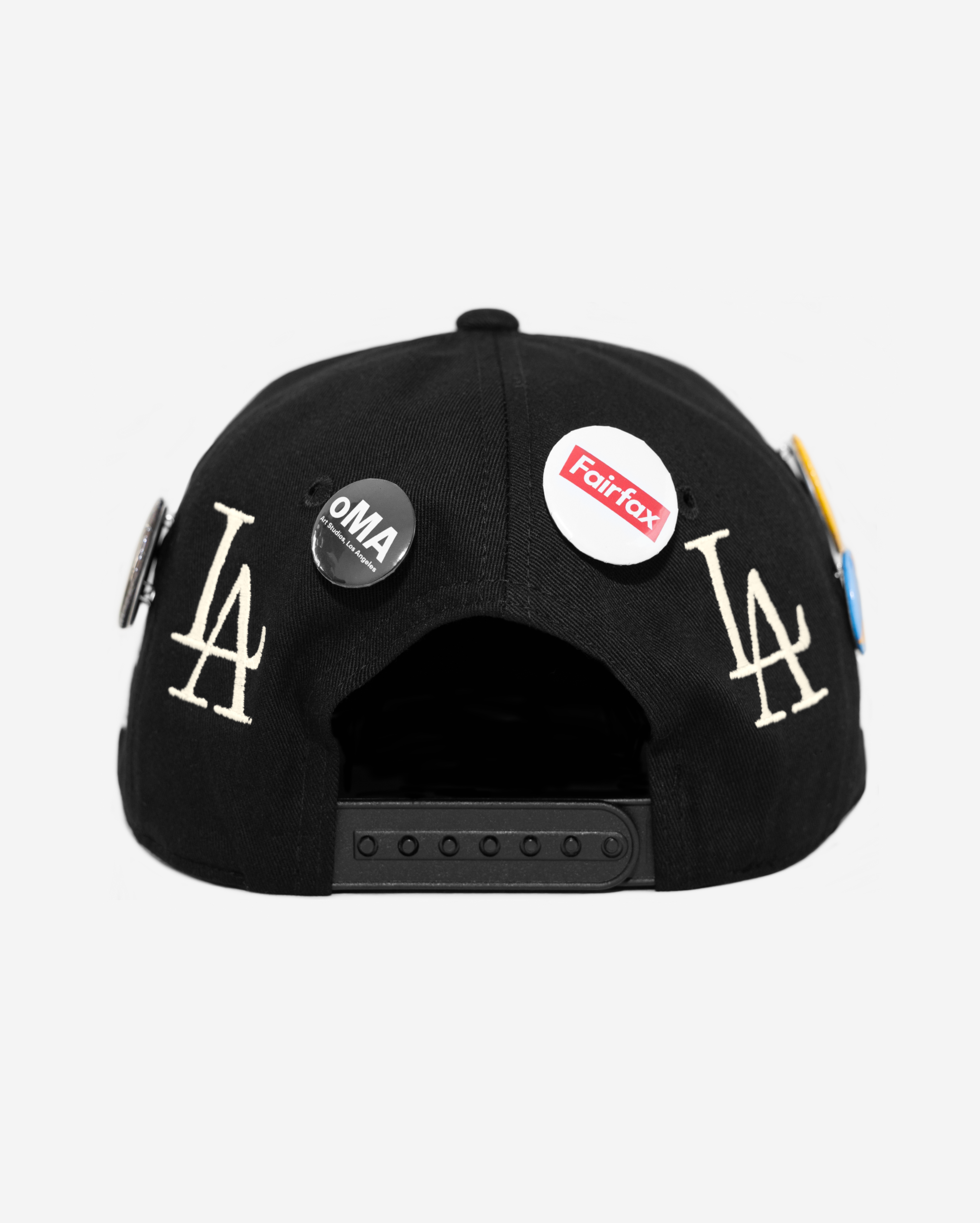 oLD LoS ANGELES BUTToN HAT (BLK/CRM)