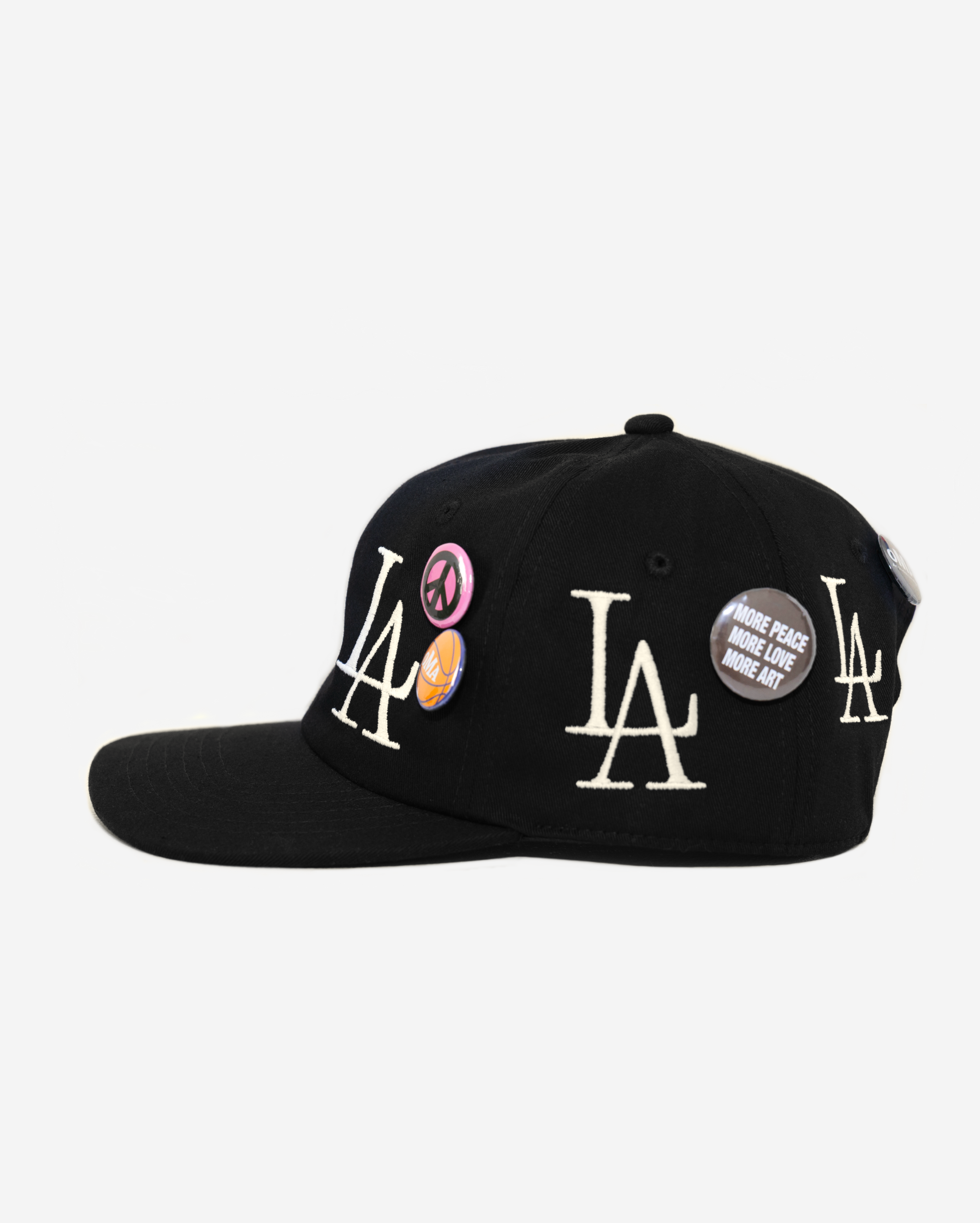 oLD LoS ANGELES BUTToN HAT (BLK/CRM)