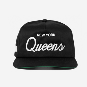 QUEENS, NEW YoRK THRoWBACK HAT (BLACK)