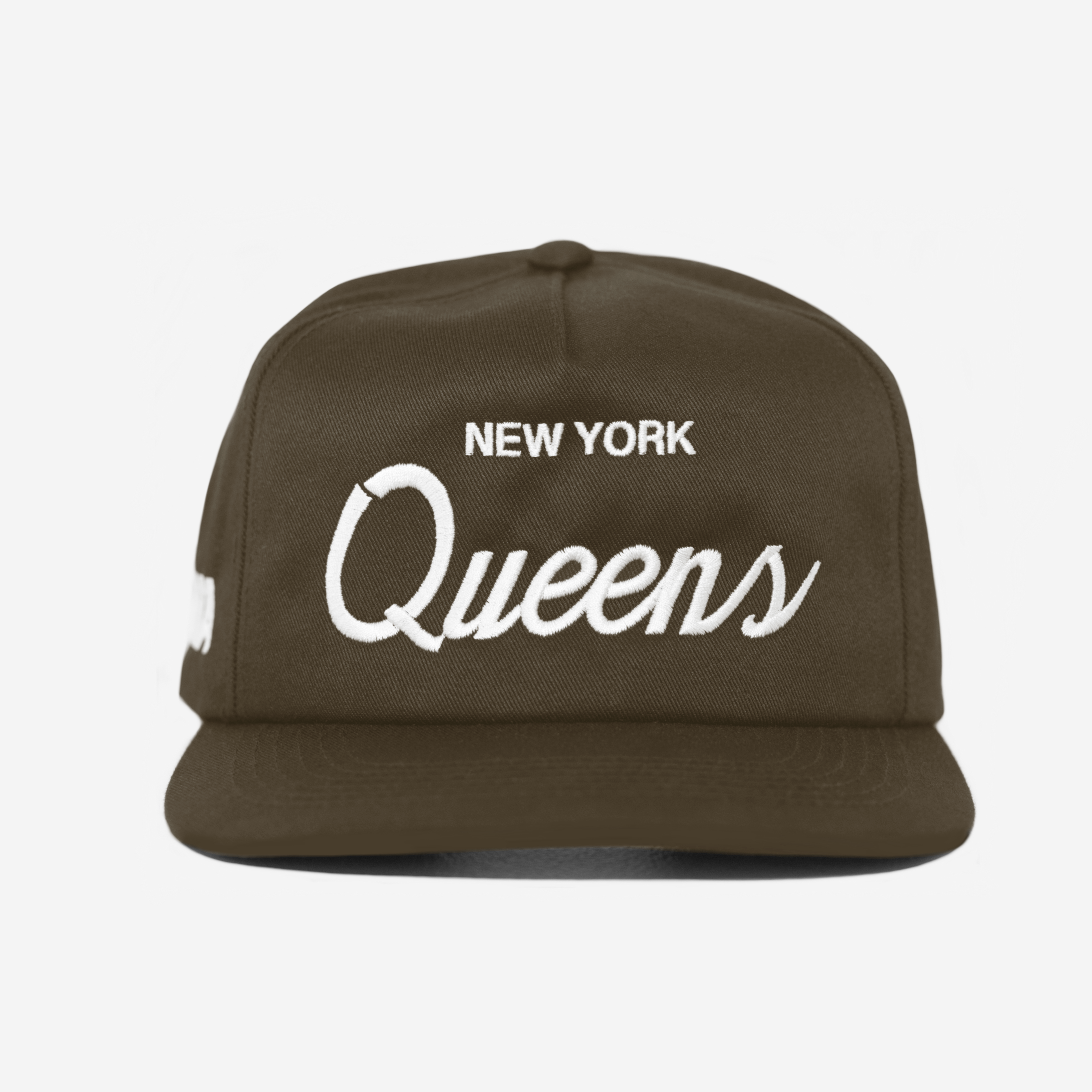 QUEENS, NEW YoRK THRoWBACK HAT (BRoWN)