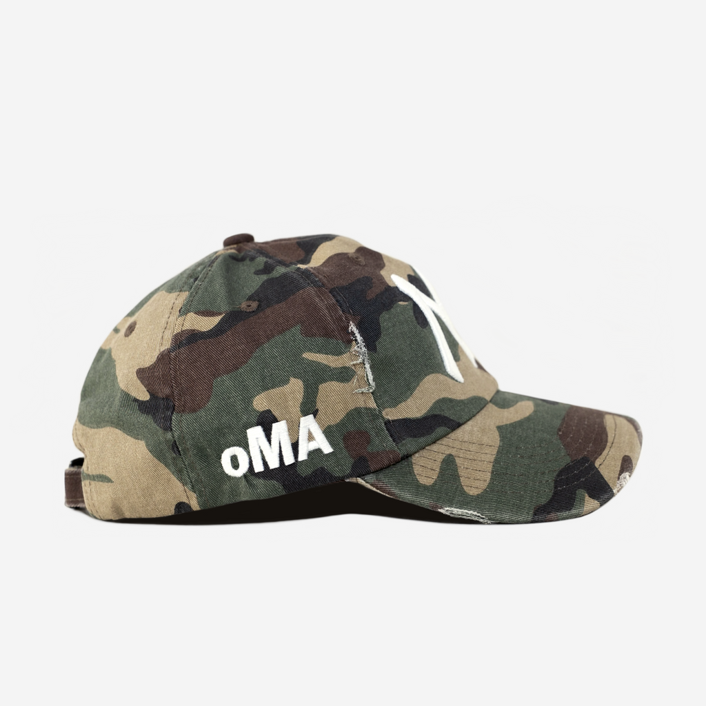 NEW YoRK DISTRESSED HAT (ARMY CAMo)